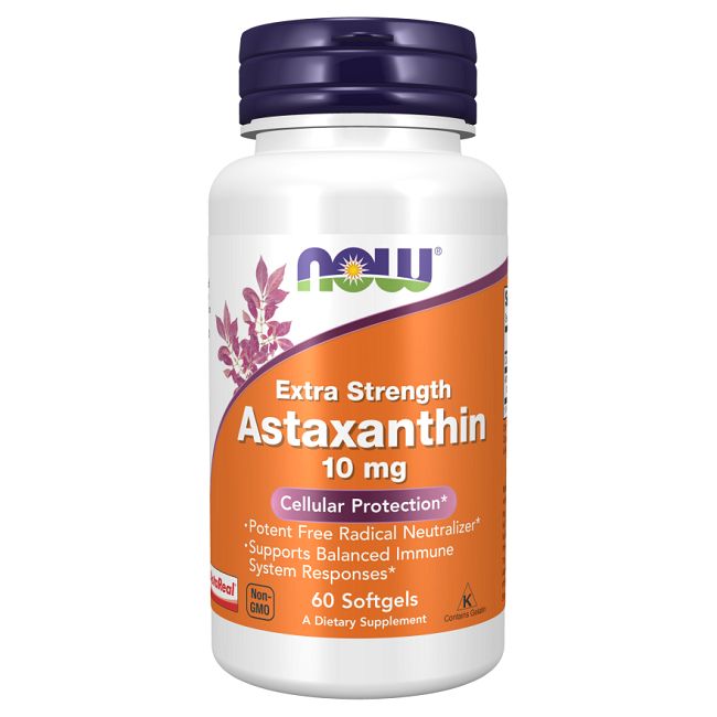 Now Foods Astaxanthin, Extra Stärke 10 mg 60 Weichkapseln