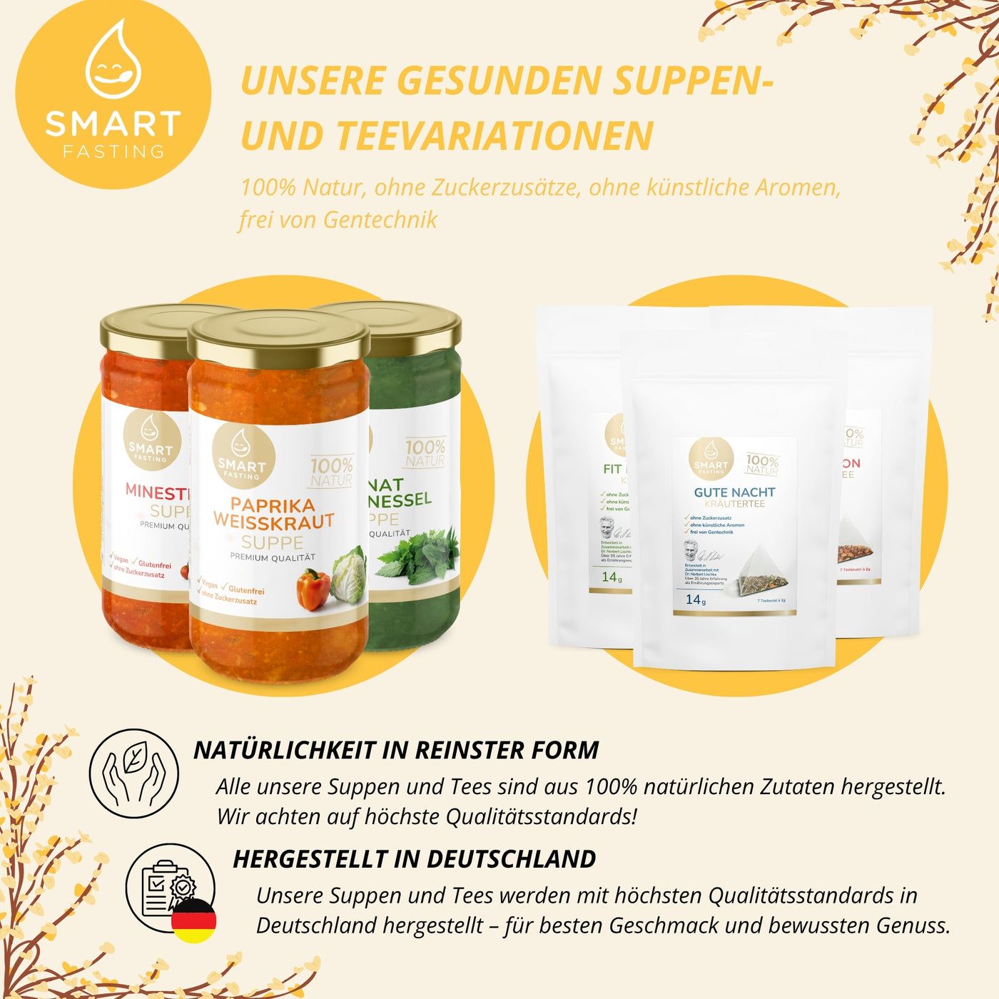 Smart Fasting® Früchtetee Apfel - 97% Apfelstücke - naturbelassen, vegan, 21 Beutel