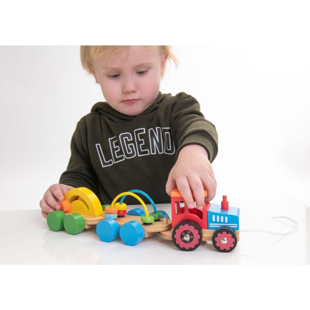 VEDES Großhandel GmbH - Ware SpielMaus Nachziehtraktor mit 2 Anhänger