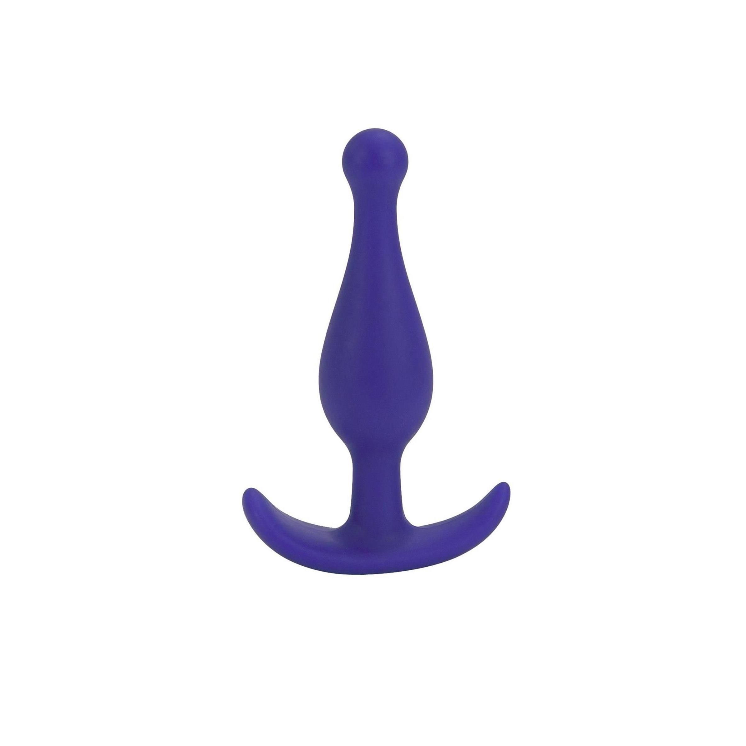 Lila Anal-Plug mit T-förmiger Basis.
