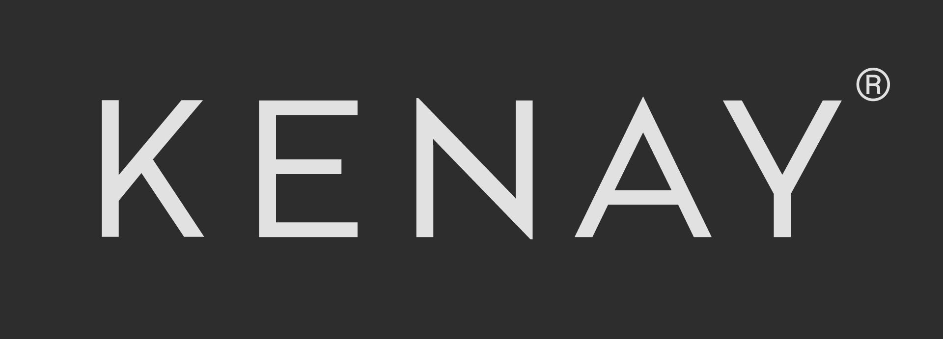 KENAY®-Logo in weißer Schrift auf schwarzem Hintergrund.