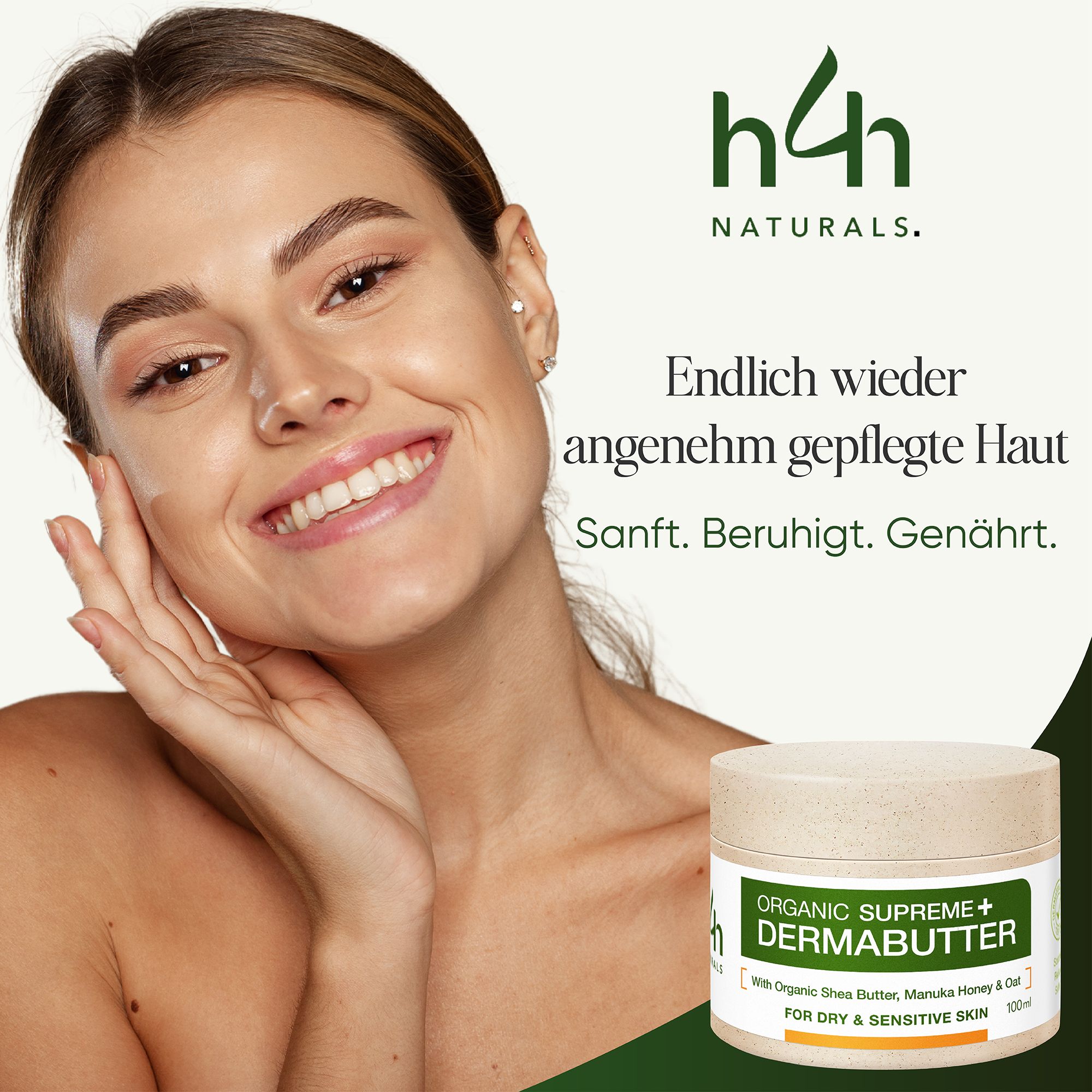 H4H Naturals® Bio-Manuka-Hafer Reparaturbutter