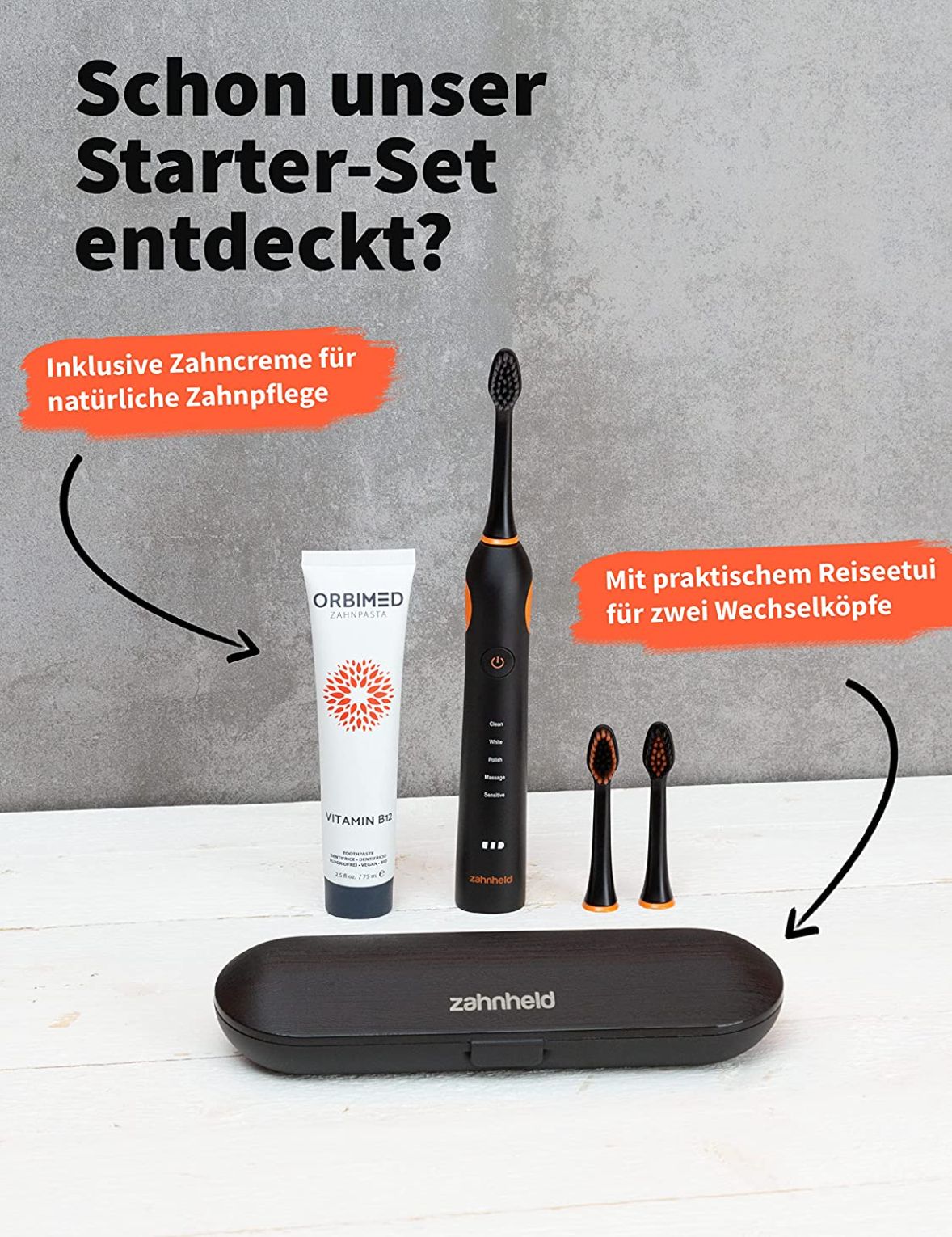 Zahnheld Bürstenkopf Basic Mini weiß (9 Stück)