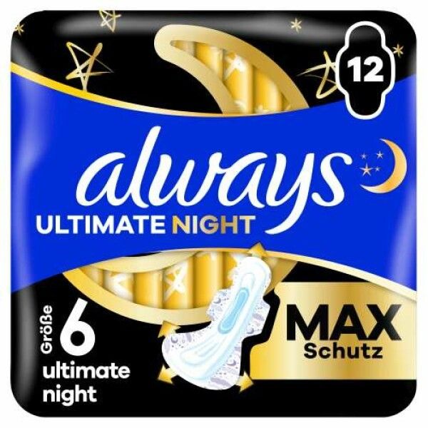 Always Binde Ultimate Night, Größe 6

Maximaler Schutz, längstes und breitestes Pad.