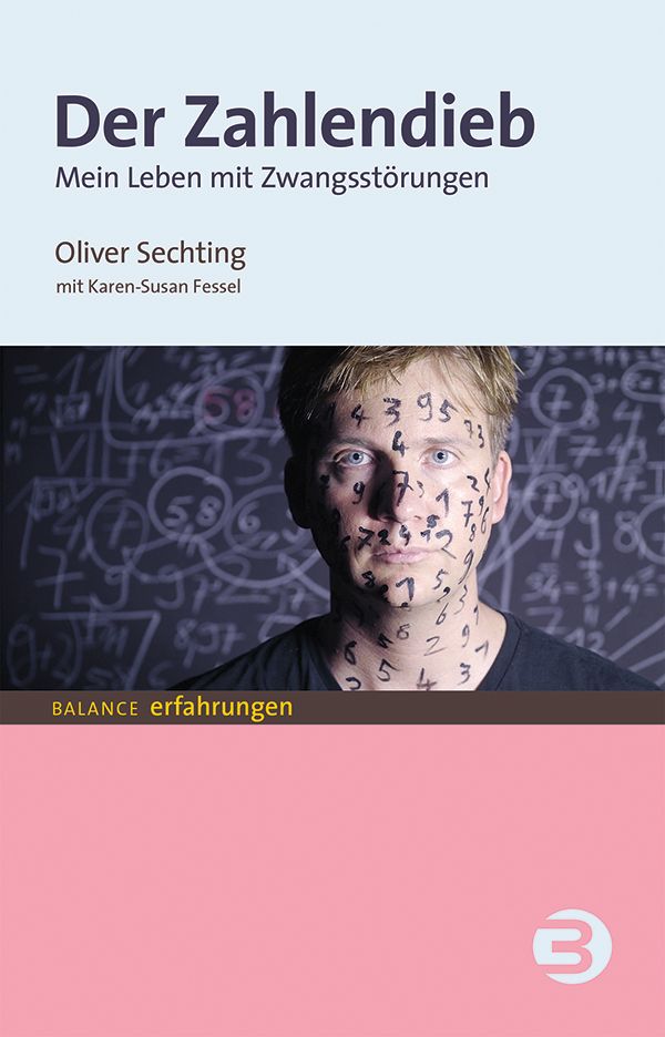 Buchcover: "Der Zahlendieb". Porträt eines Mannes mit Zahlen im Gesicht. Titel, Autorennamen und Logo sind sichtbar.