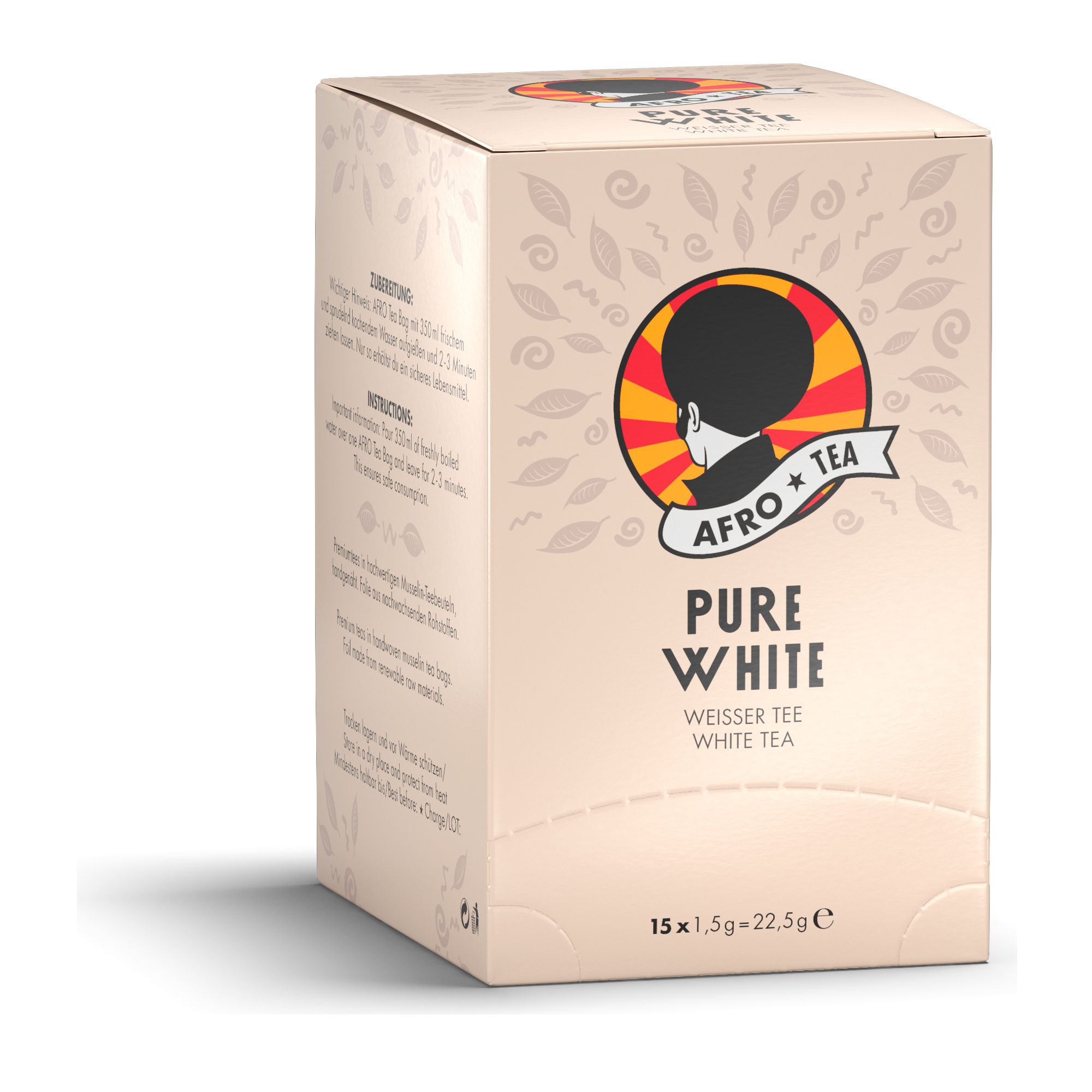 AFRO TEA Pure White Weißer Tee - Premium Tee