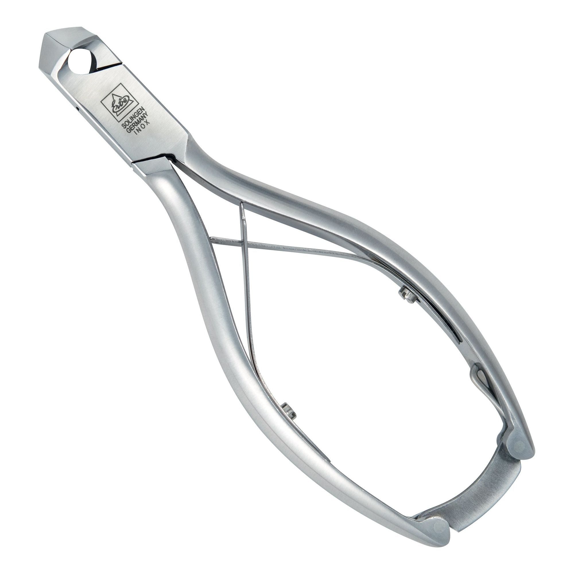 Nagelzange aus Metall. Sichtbar: Marke, Solingen Germany, INOX.