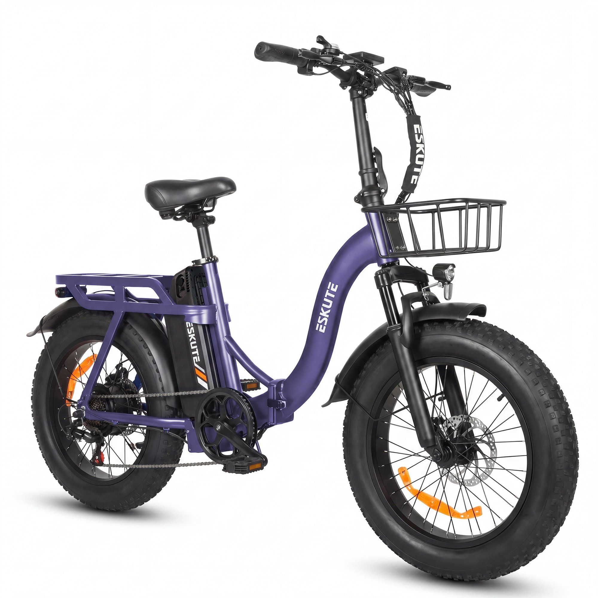 ESKUTE D202 Faltbares E-Bike mit Frontkorb, 48 V, 20,8 Ah