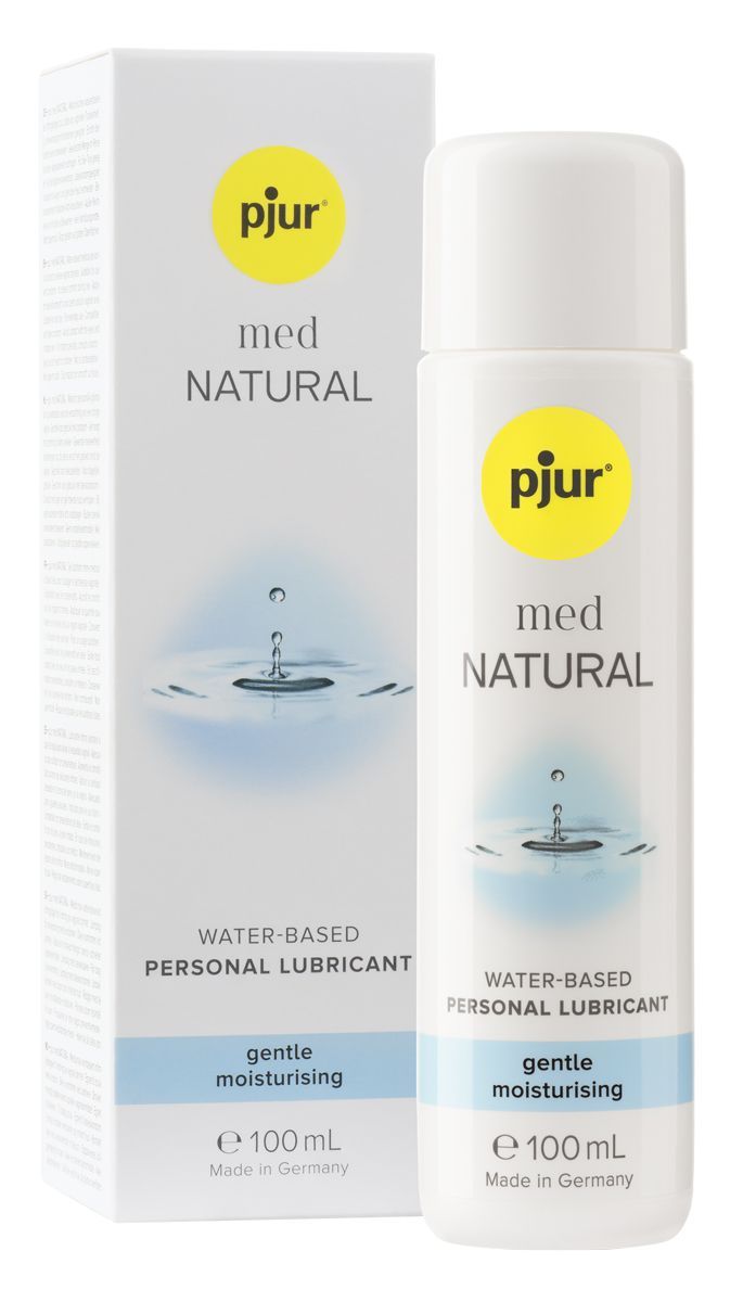 pjur® MED *Natural Glide* Gentle Moisturising Flasche und Verpackung, 100ml.