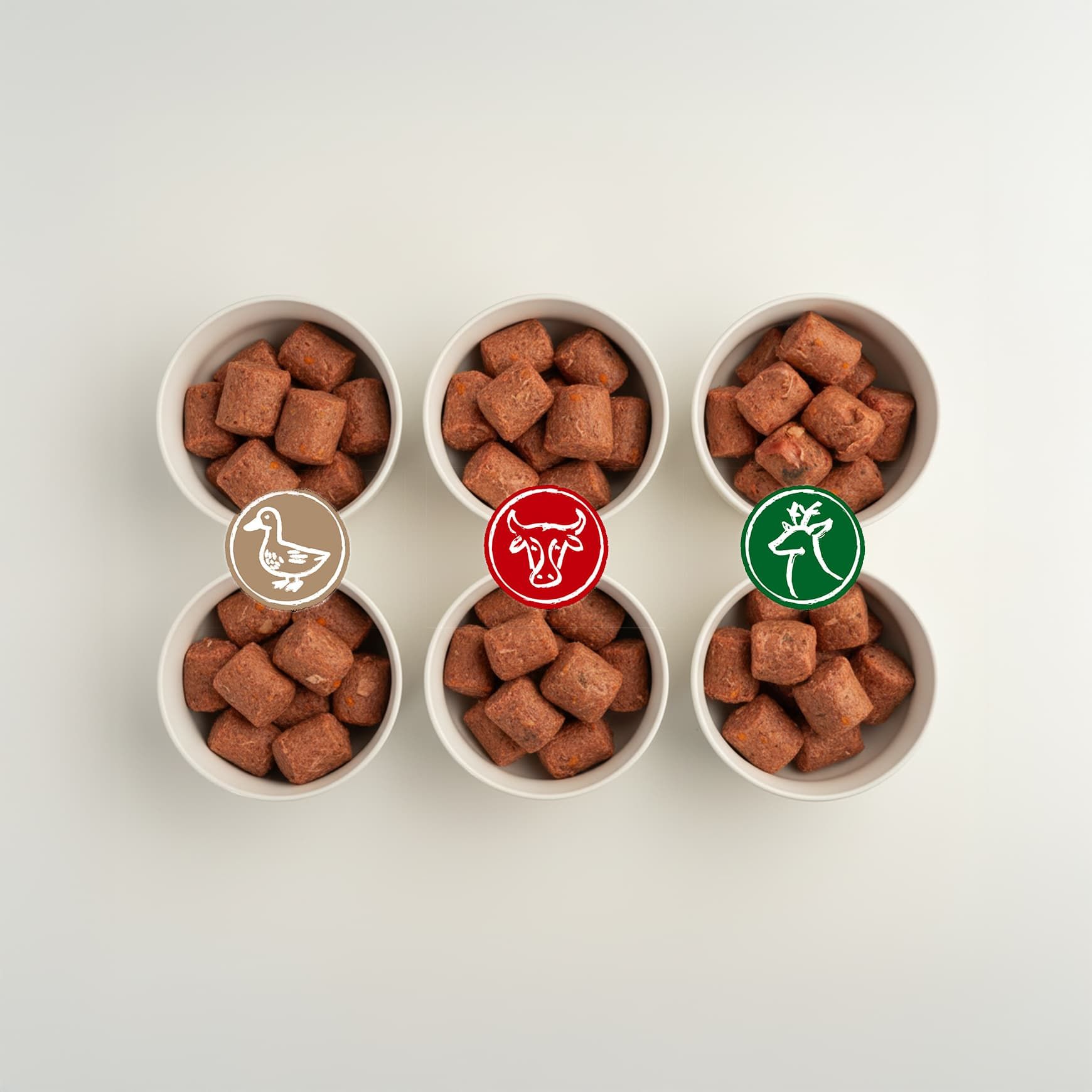 Leo Barf Probierpaket Vollwert-Menüs – Rind · Ente · Wild