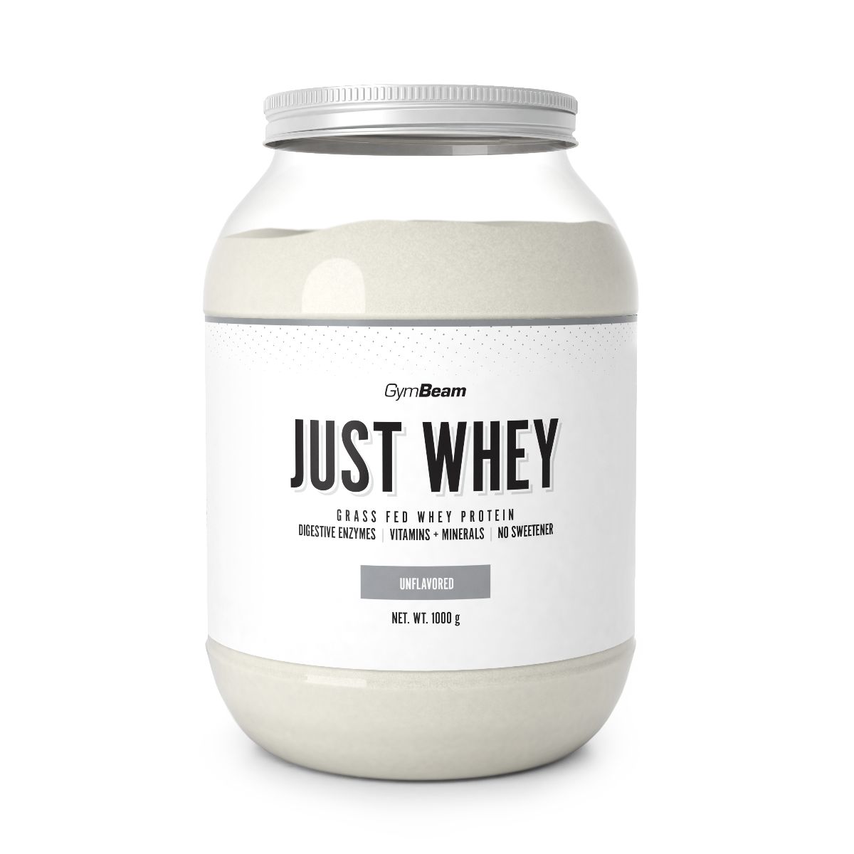 GymBeam Just Whey Molkenprotein Pulver, 1000g, Unflavored.