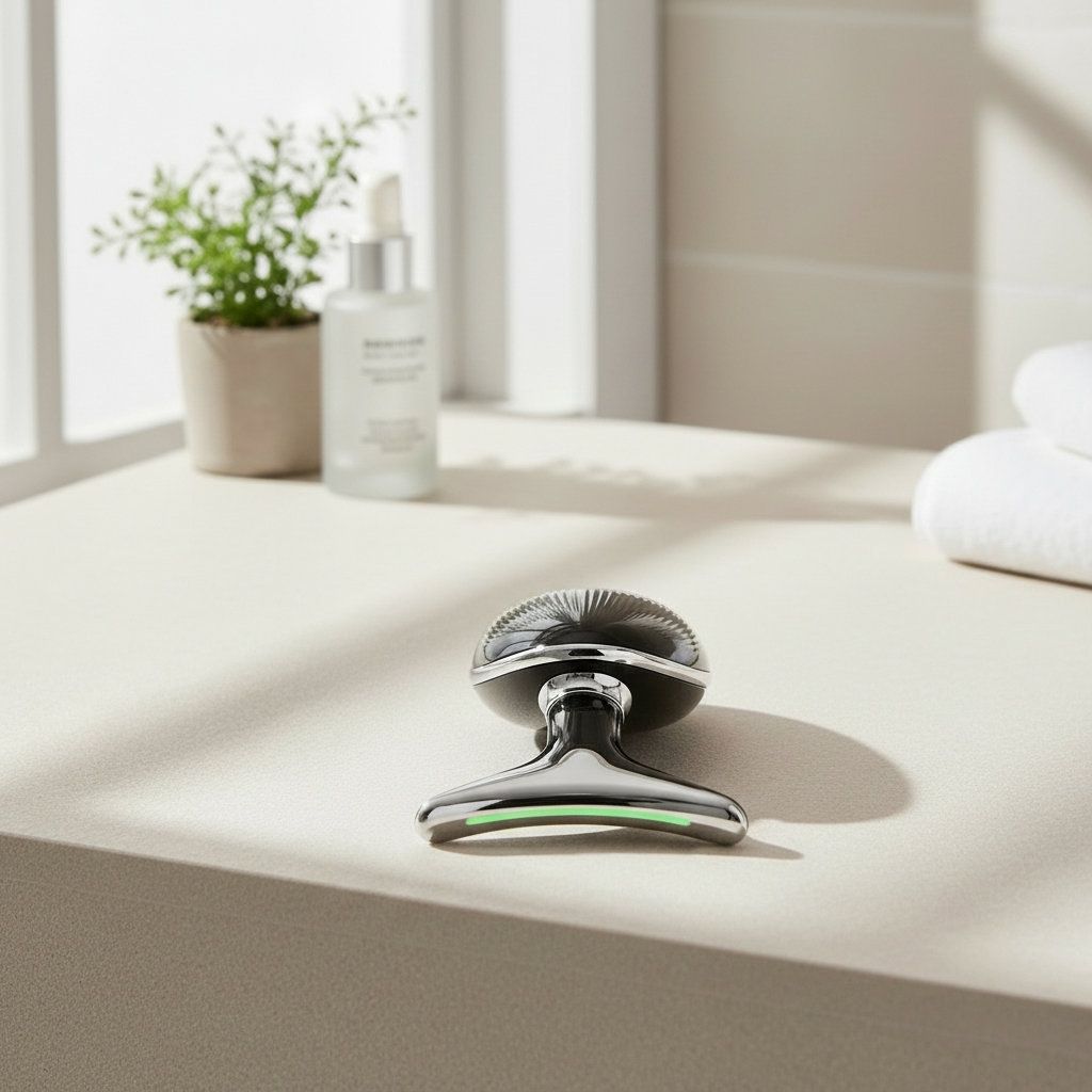 EMS- & LED-Gesichtsreinigungsgerät – Positive/Negative Ionen, Anti-Aging, Straffend & Wärme