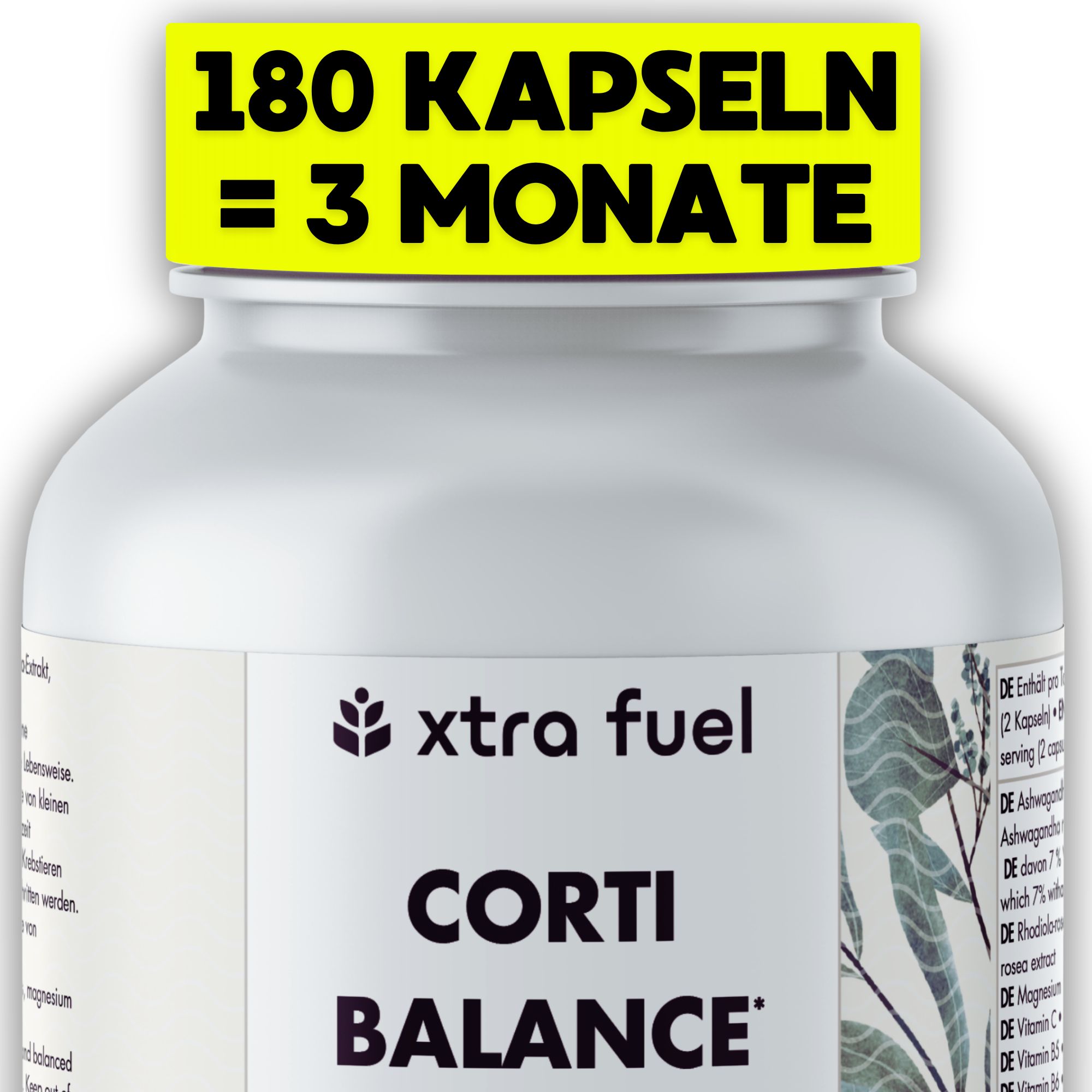 Flasche mit 180 Kapseln, entspricht 3 Monaten.