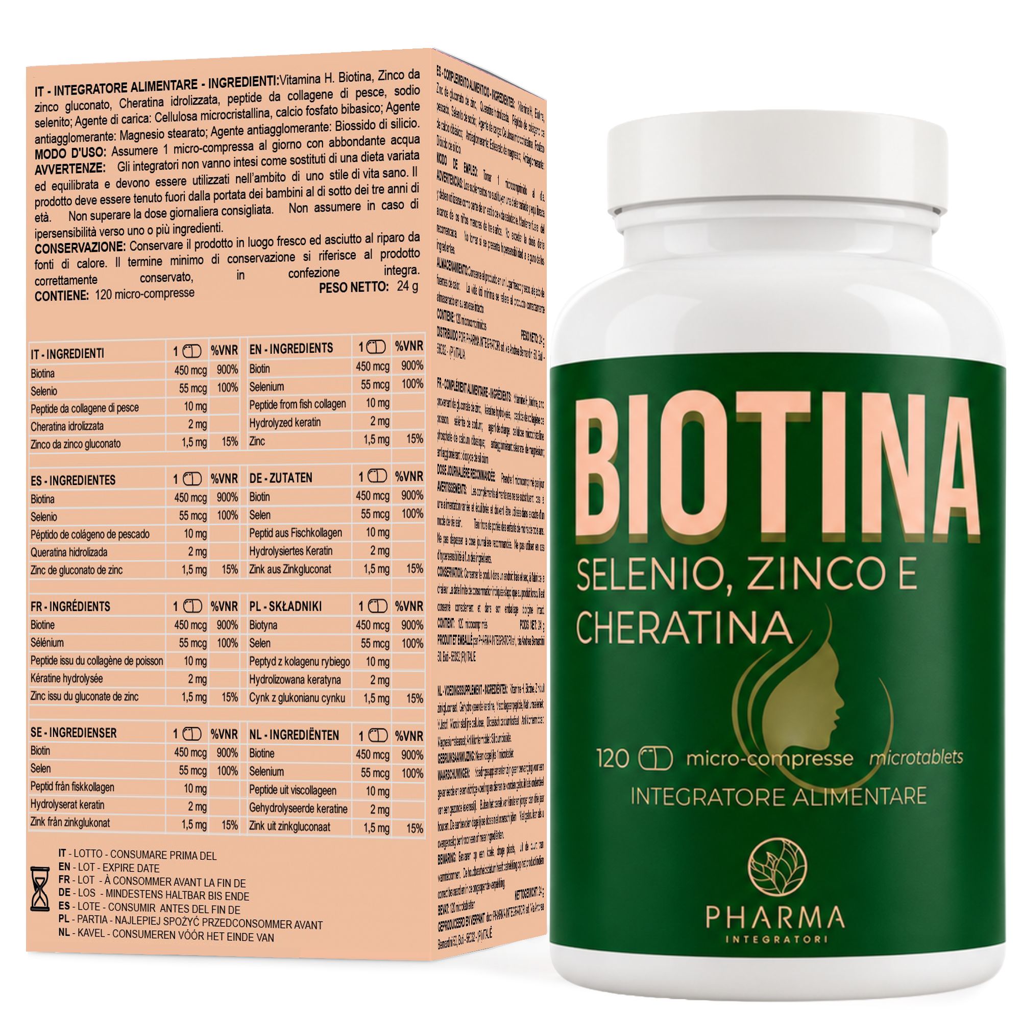 Biotin hochdosiert mit Zink Selen Tabletten für Haare Haarwachstum Biotin Zink Selen und Kieselsäure