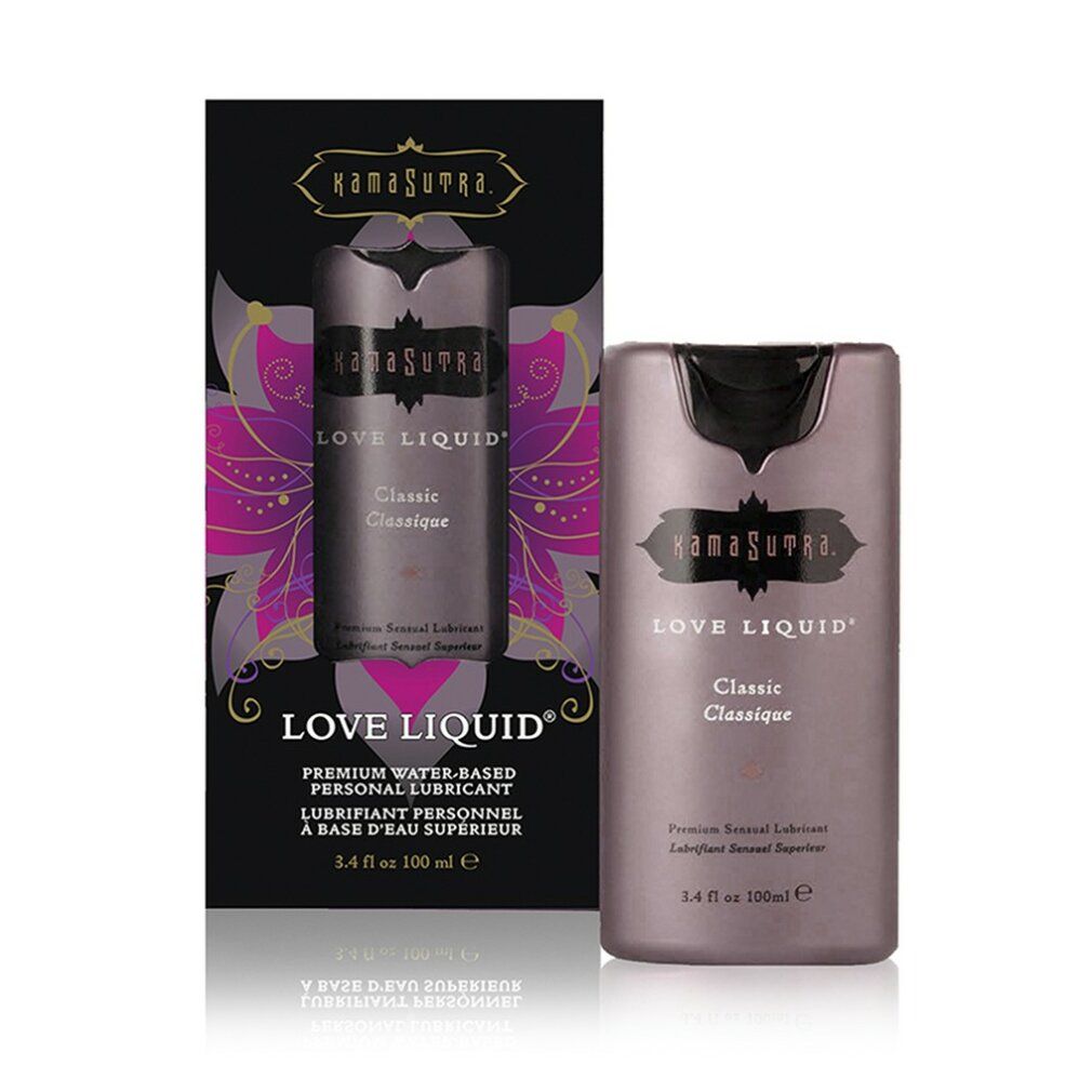 Kama Sutra Love Liquid Classic Flasche und Verpackung. Wasserbasierter Gleitmittel.