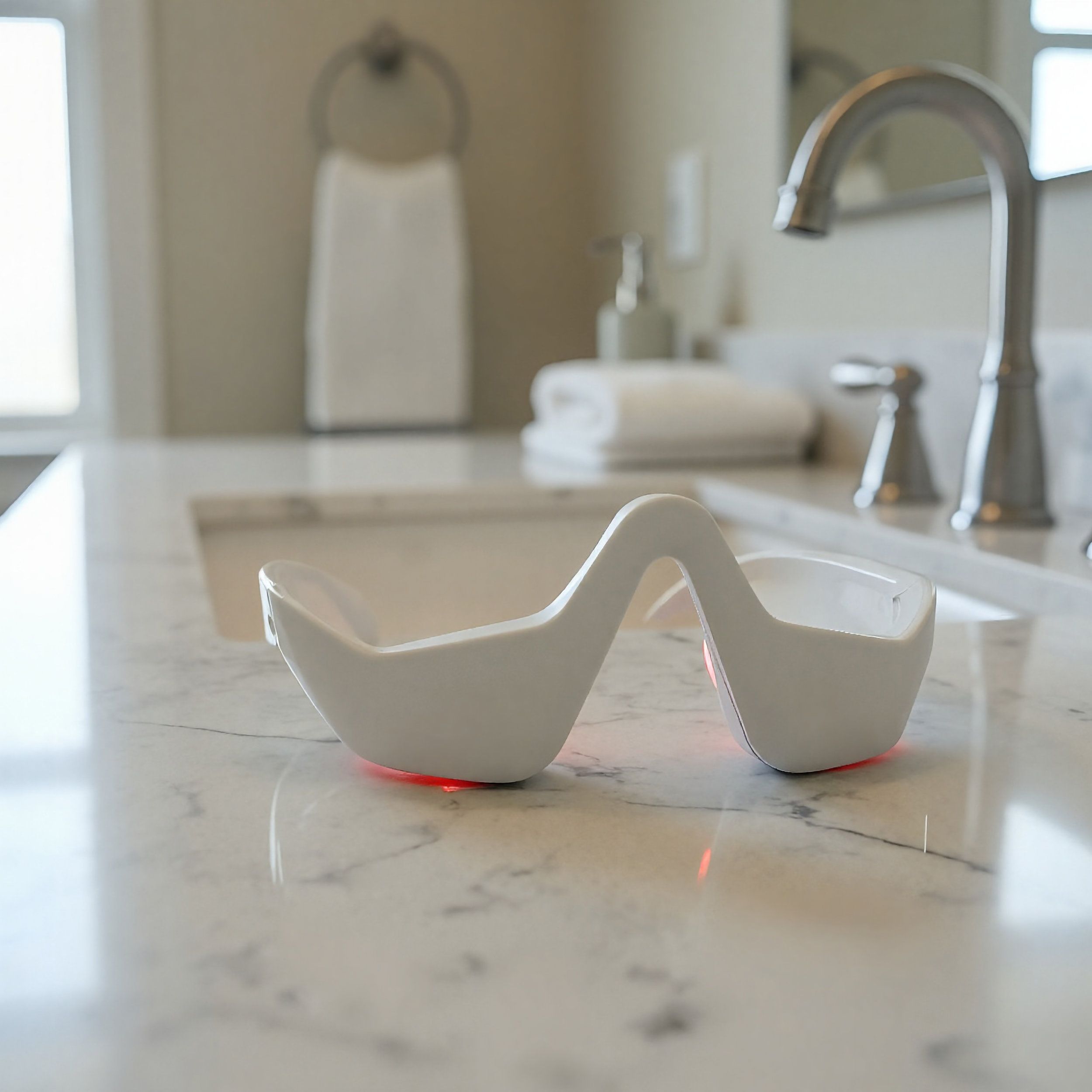 EMS-Augenmaske gegen Augenringe – Vibrationen & Rotes Licht, Straffung der Augenpartie