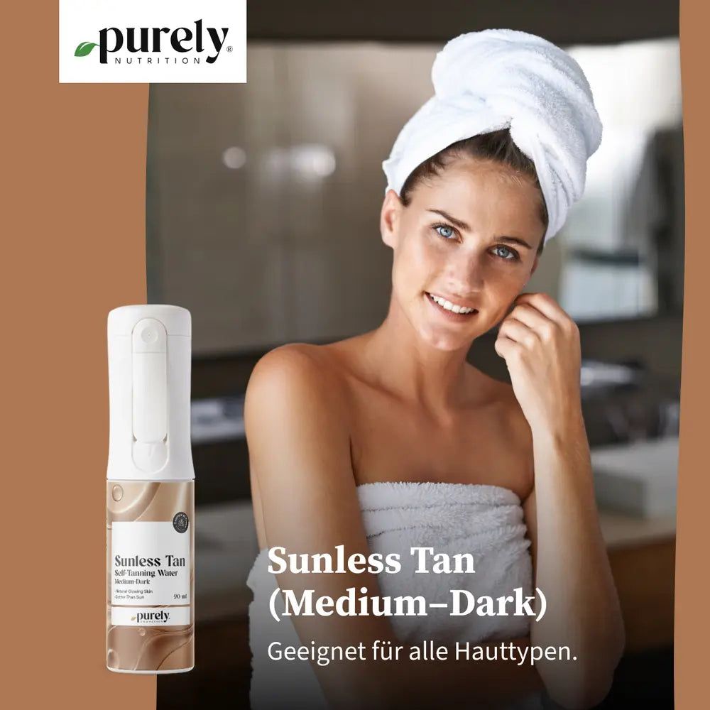 Purely Cosmetics Sunless Tan – Selbstbräunungsspray für den Körper (Medium–Dark)