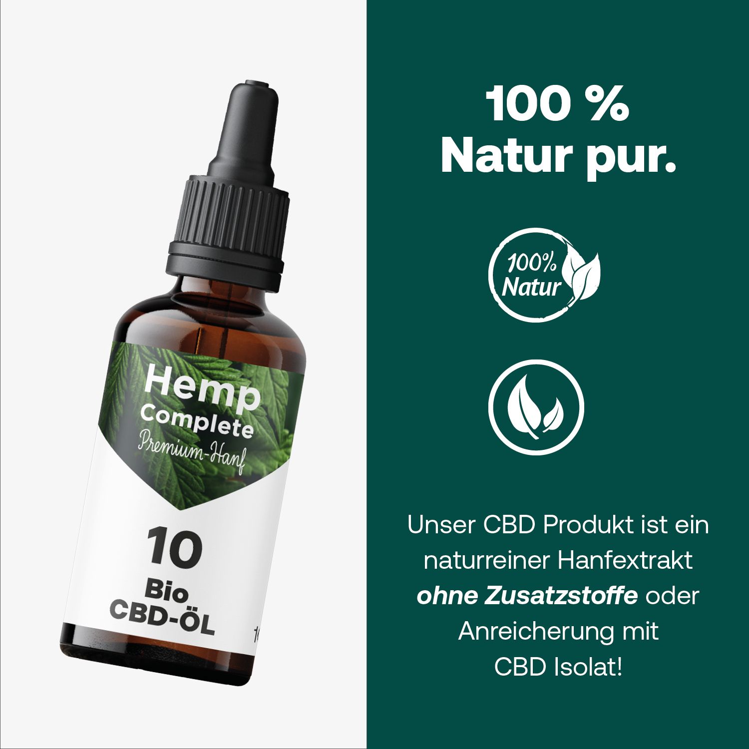 Bio CBD Öl 10 Vollspektrum Hanf-Tropfen Hemp-Complete®