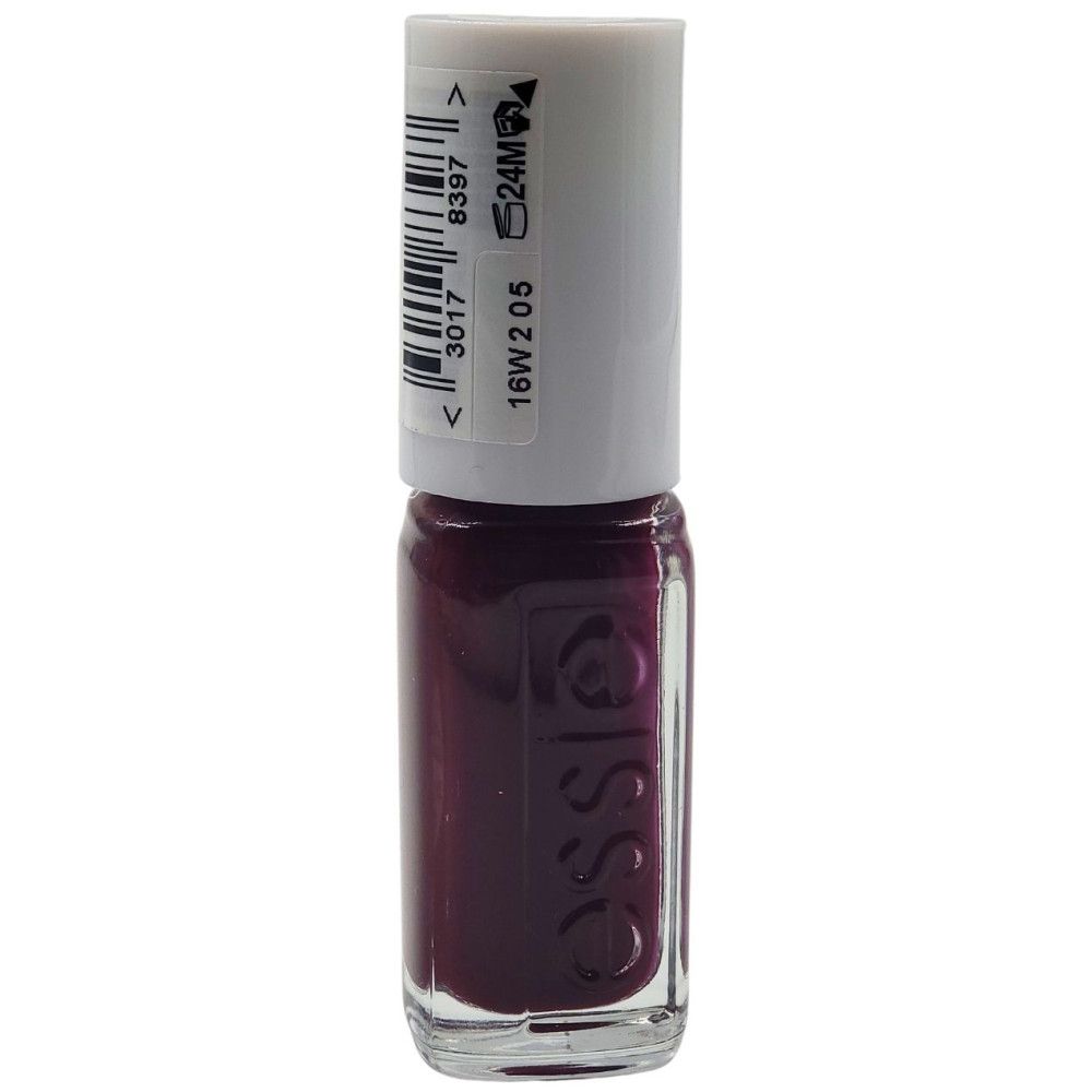 Nagellackflasche mit weißem Deckel. Aufschrift 'essie'.