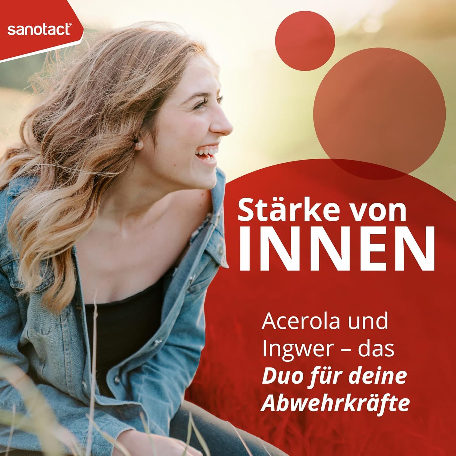 sanotact® Direkt-Boost Acerola + Ingwer Immun­system Sticks