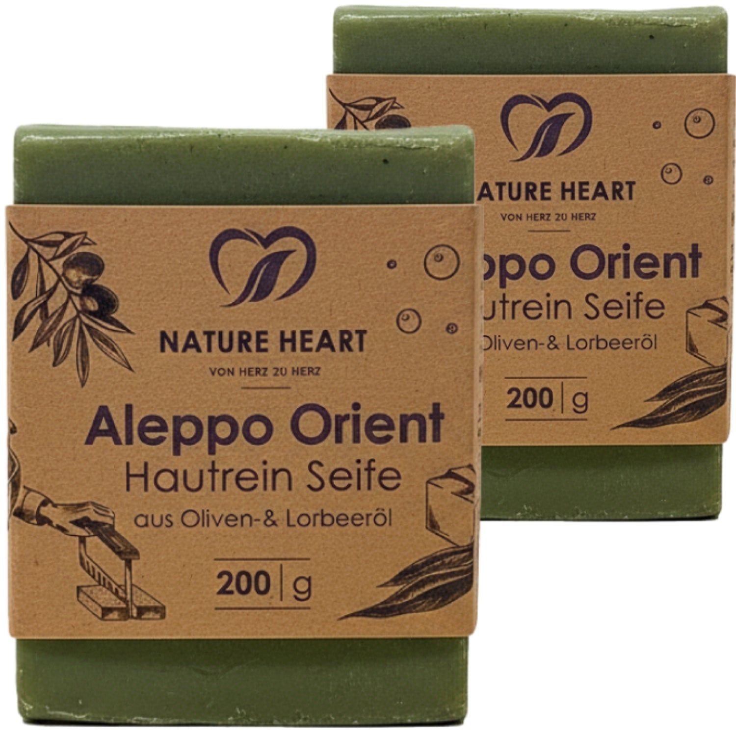 Nature Heart Aleppo Seife - Orient Hautrein