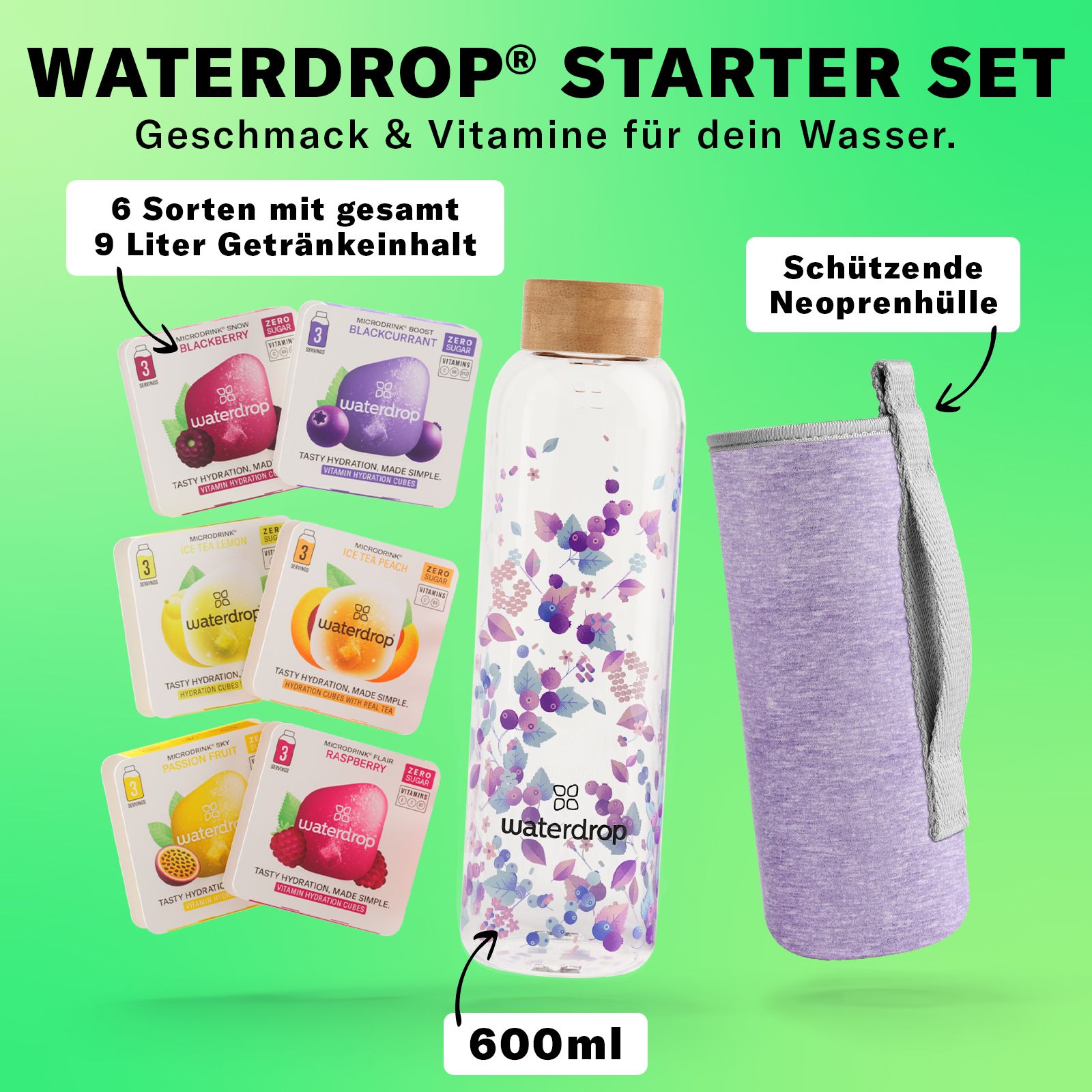 waterdrop® Starterset Glas