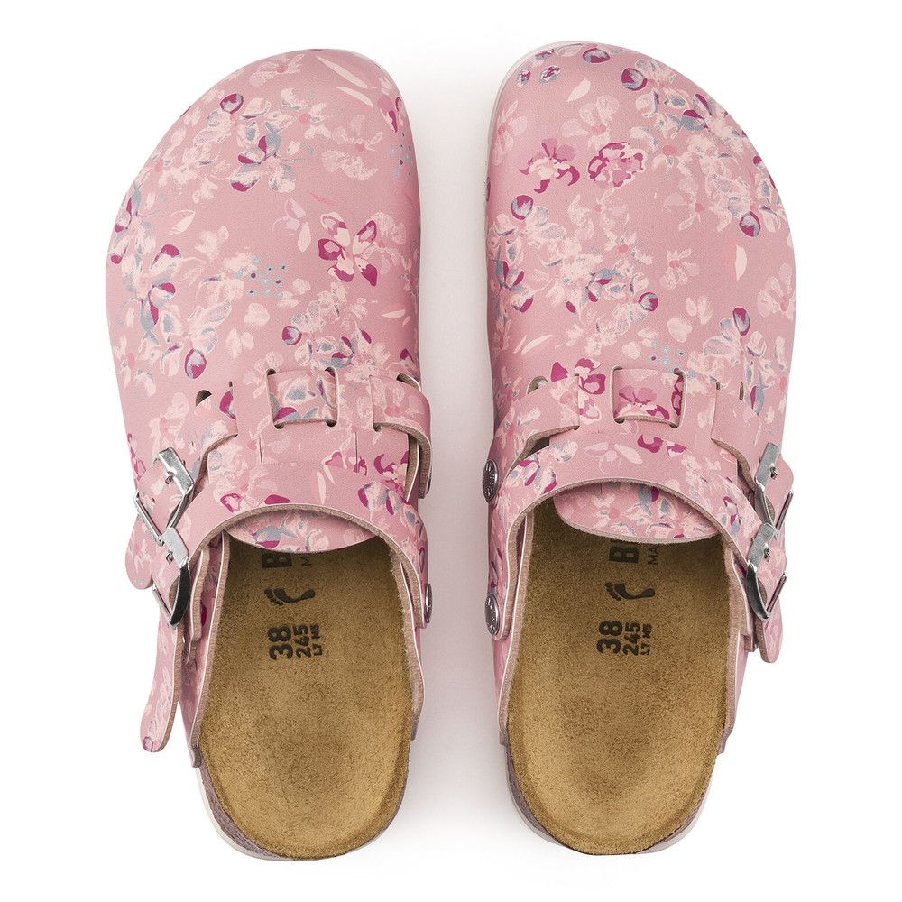 Birkenstock Kay SL Pantolette Flower Field Rose schmale Weite Gr. 35