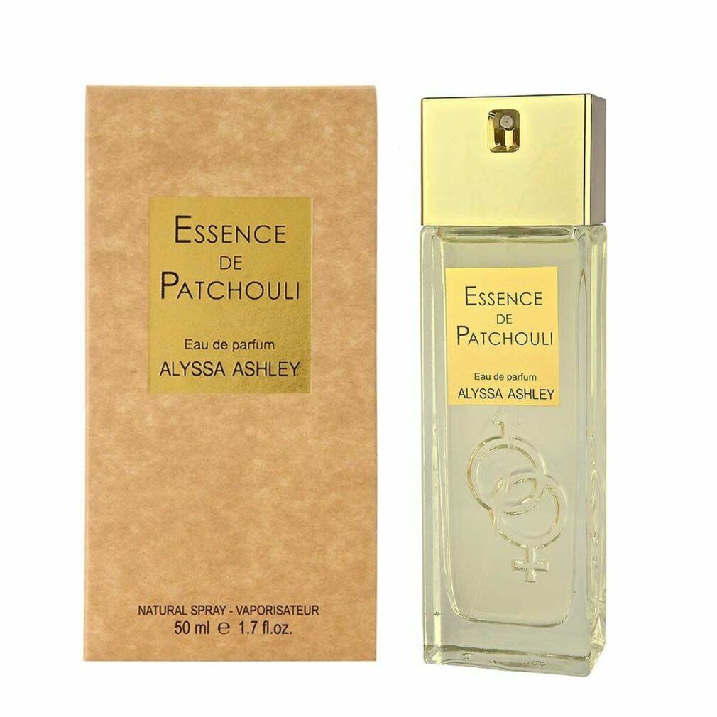 Alyssa Ashley Patchouli Eau de Parfum Flakon und Karton.