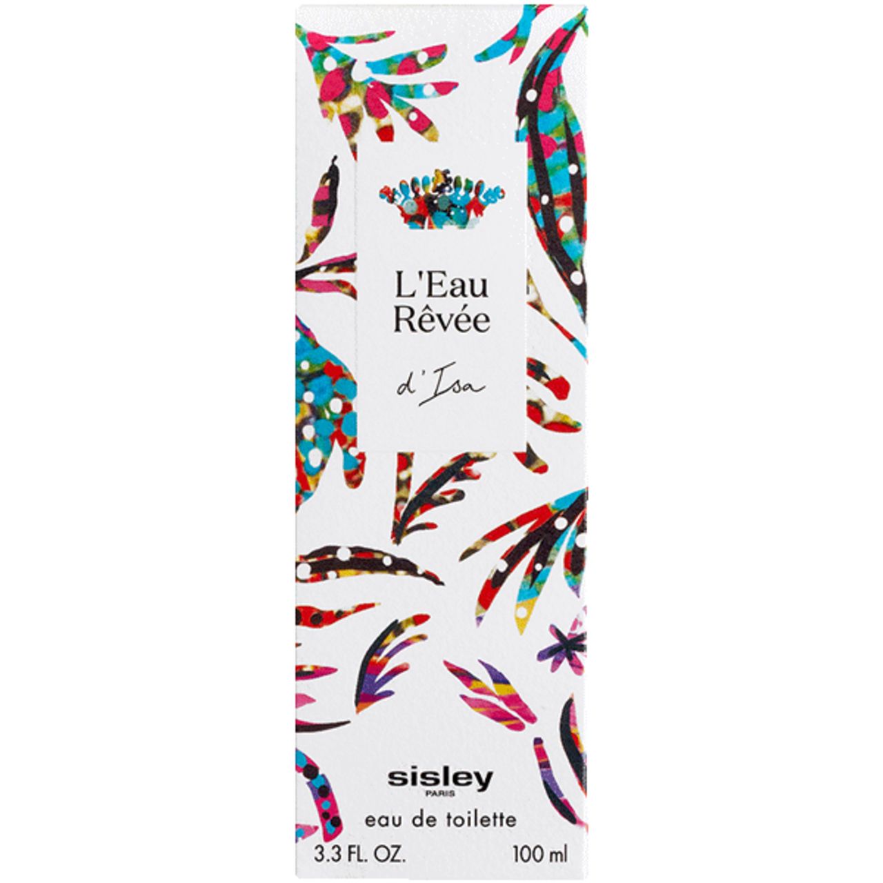 Sisley L'Eau Rêvée d'Isa Eau de Toilette Verpackung mit buntem Blumenmuster.