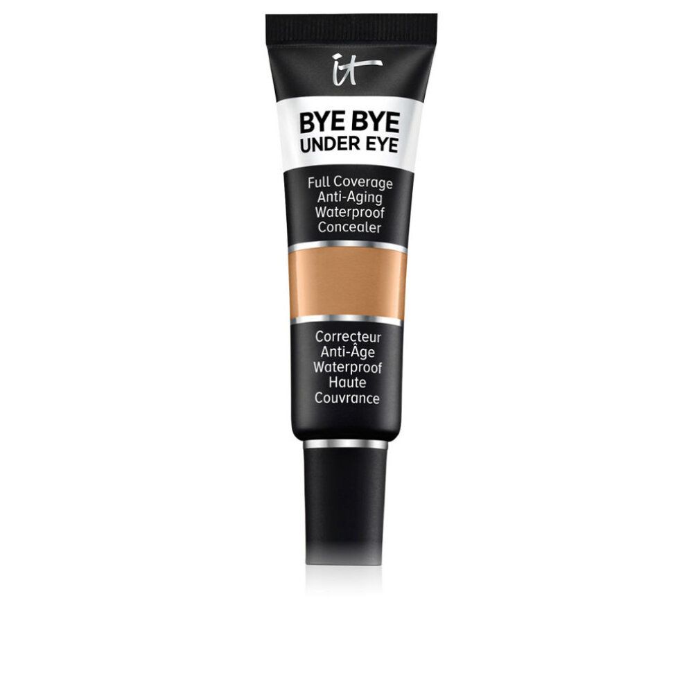 Tube Concealer, schwarz-weiß-braun, mit Produktnamen und Text.