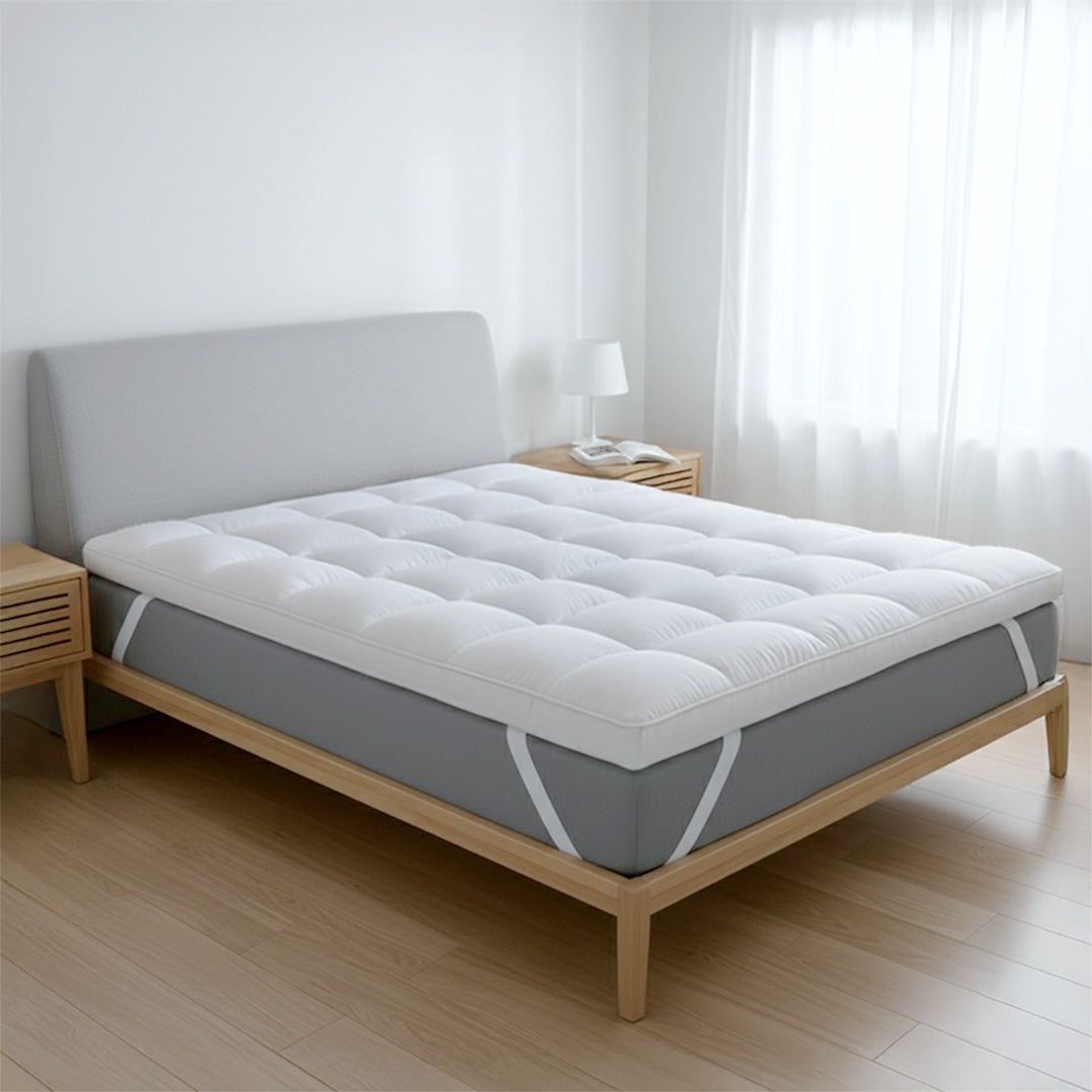 The White Stone Topper 120x190 cm mit Wattefüllung von 1000 g/m²