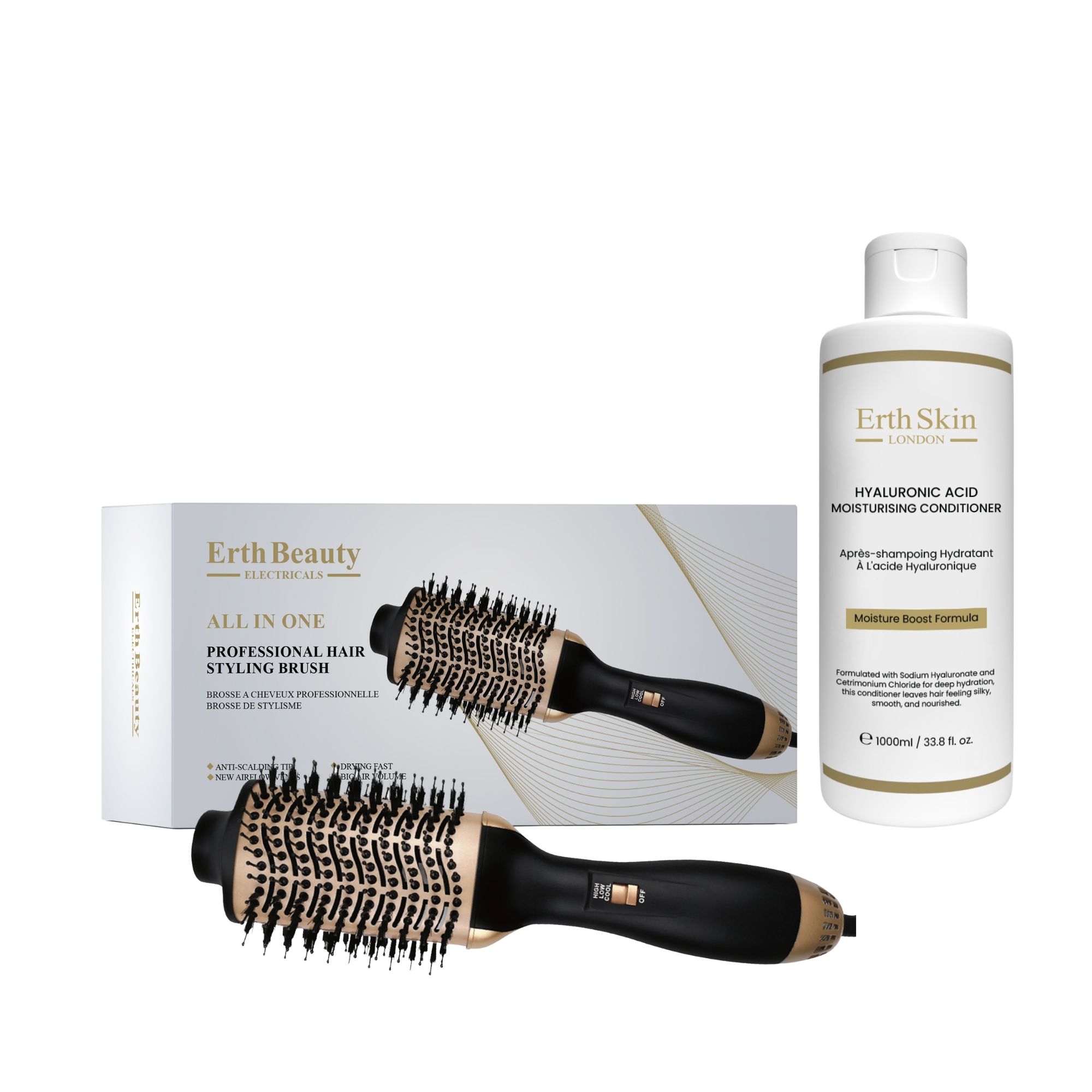 ErthSkin London Haarstylingbürste EU Duo Hyaluron