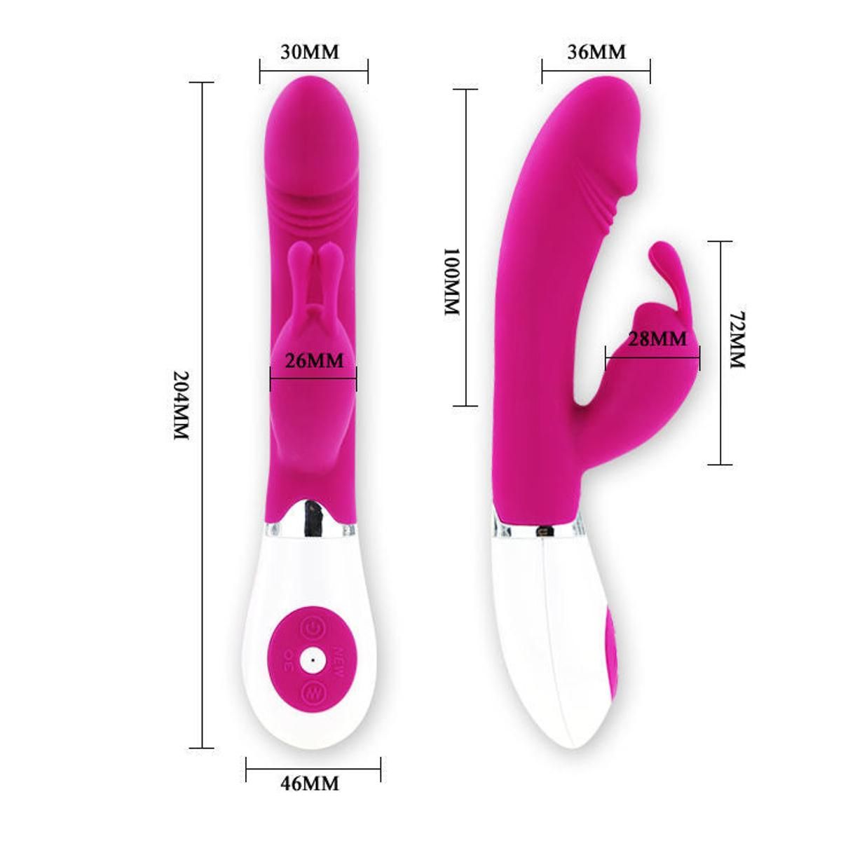 Rabbitvibrator “Gene”, 20,4 cm | 30 verschiedene Vibrationsmodi | Pretty Love