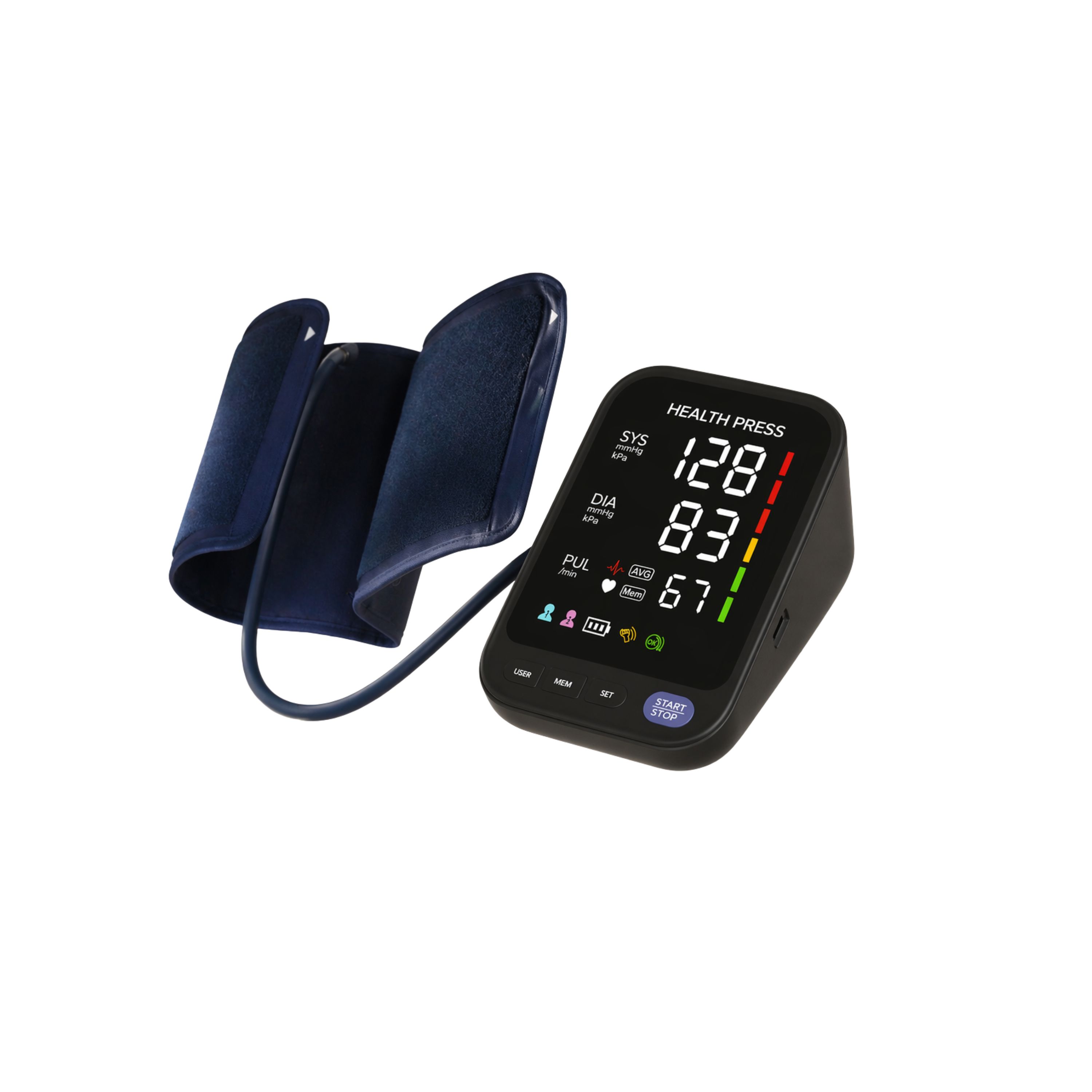 Health Press Blutdruckmessgerät Oberarm – Digitales Blutdruckmessgeraet mit Manschette