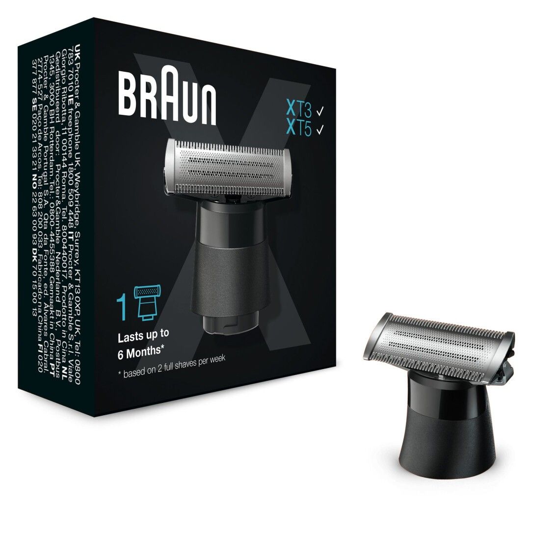 Braun - Ersatzscherkopf für Elektrische Rasierer für Männer "XT10" in Schwarz