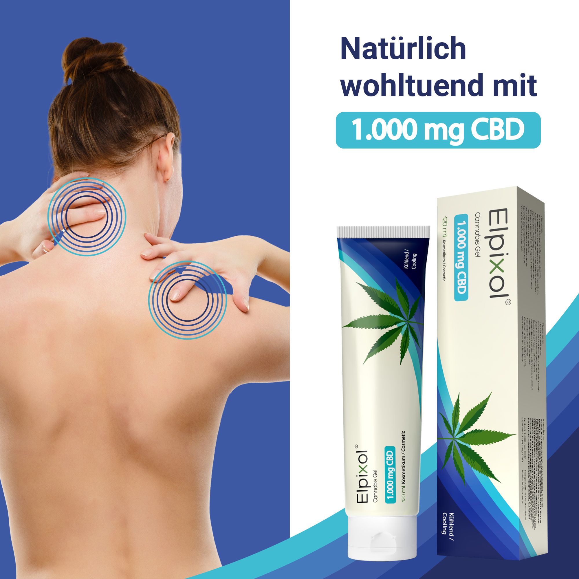 ELPIXOL® Cannabis Gel mit 1.000 mg CBD – Kühlgel