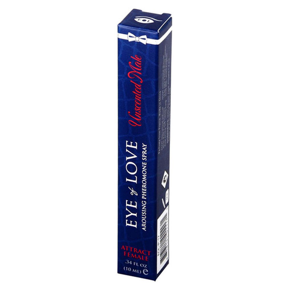 Eine Schachtel des "Eye of Love" Pheromon-Sprays für Männer, geruchlos.