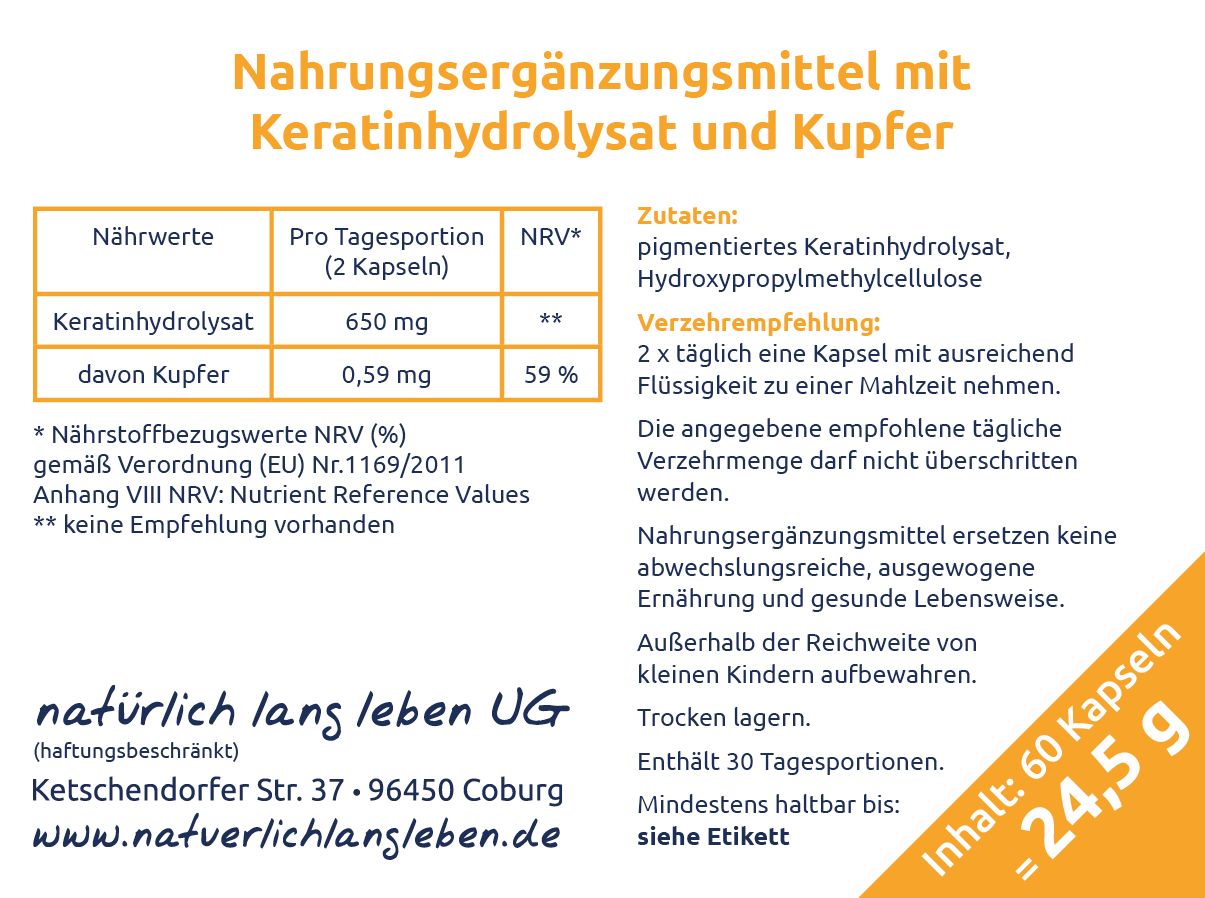 natürlich lang leben Natur Haar Kapseln