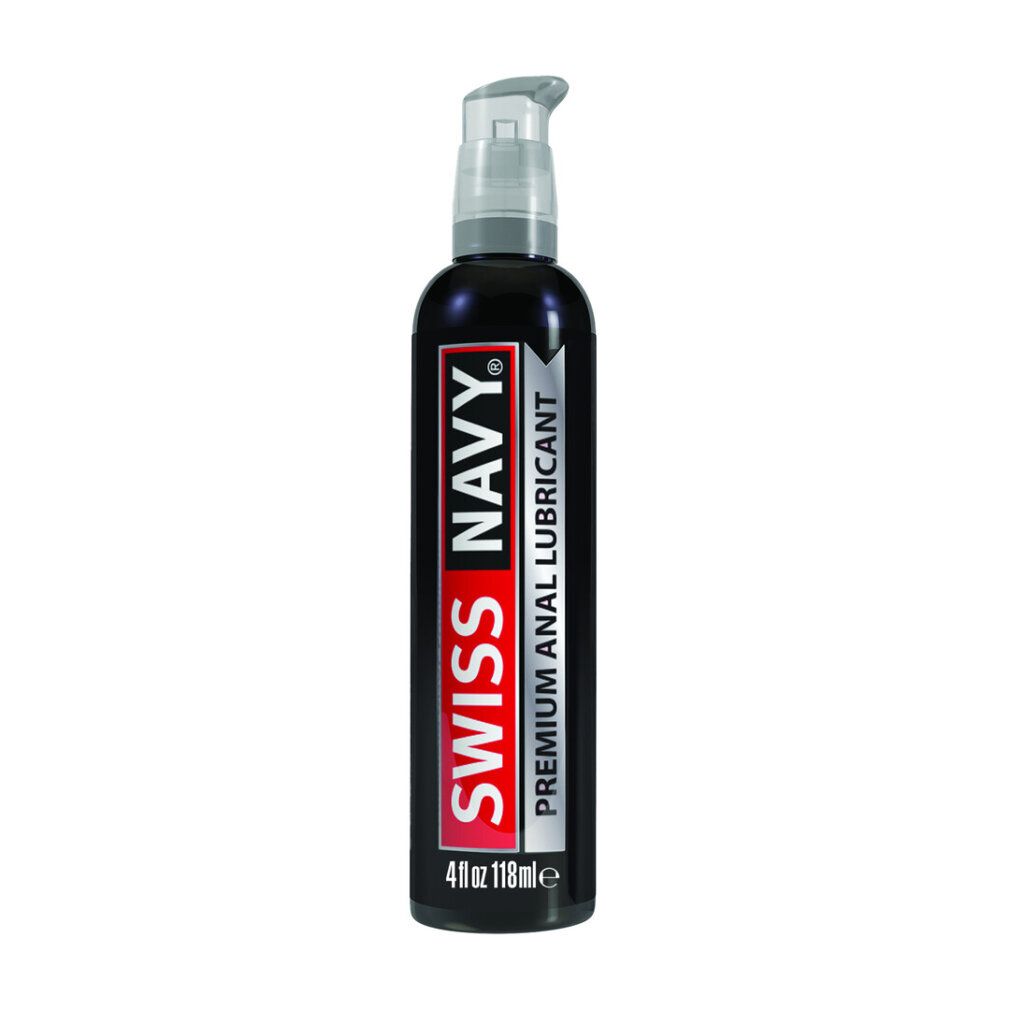 Swiss Navy Premium Anal Lubricant Flasche mit Pumpspender.