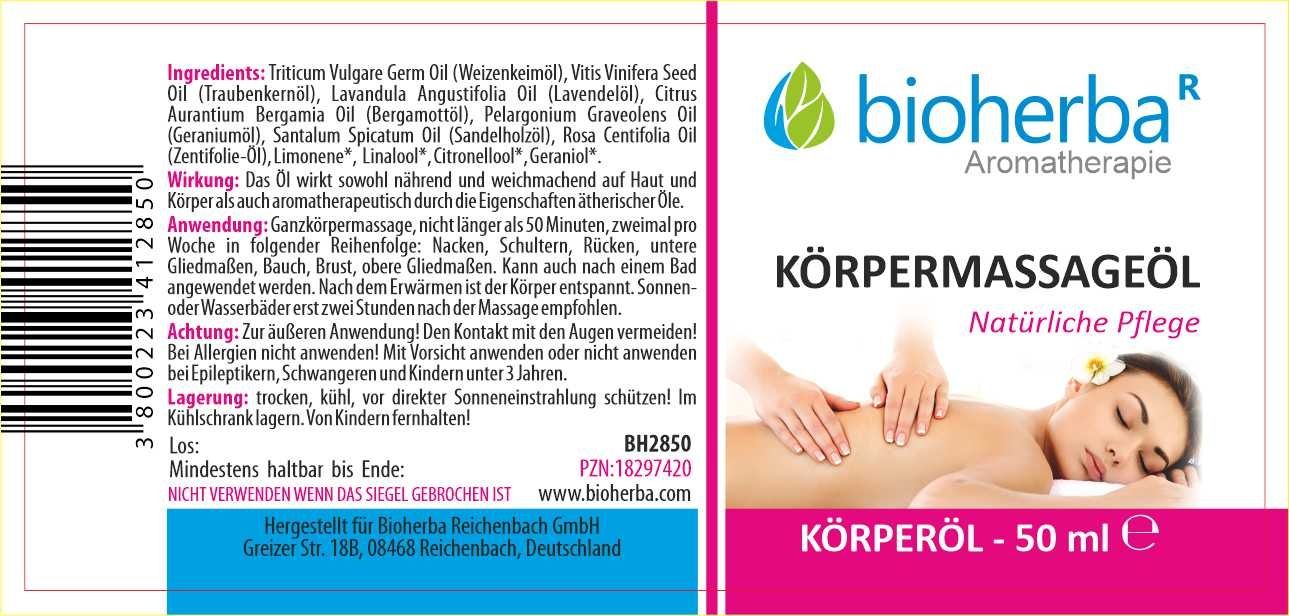Bioherba Körpermassageöl  natürliche Pflege
