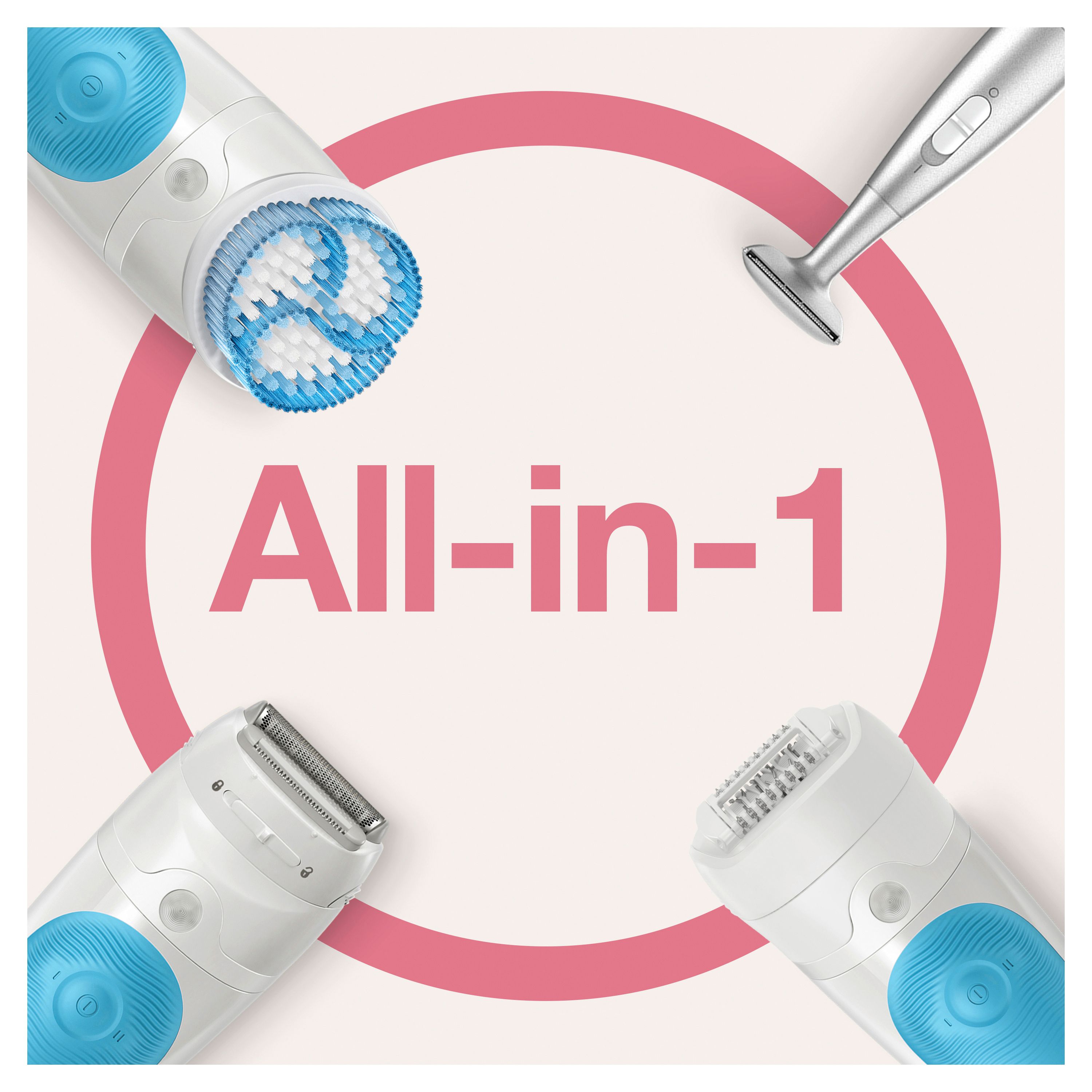 Braun - Epilierer "Silk-épil 5-815 SensoSmartTM" in Weiß/Blau