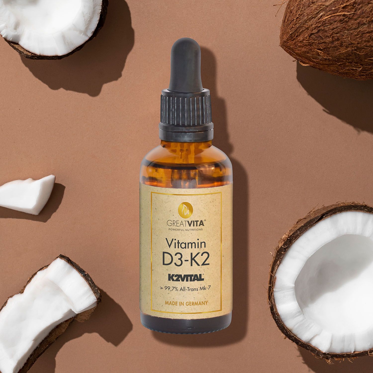GreatVita Vitamin D3 + K2 Tropfen
