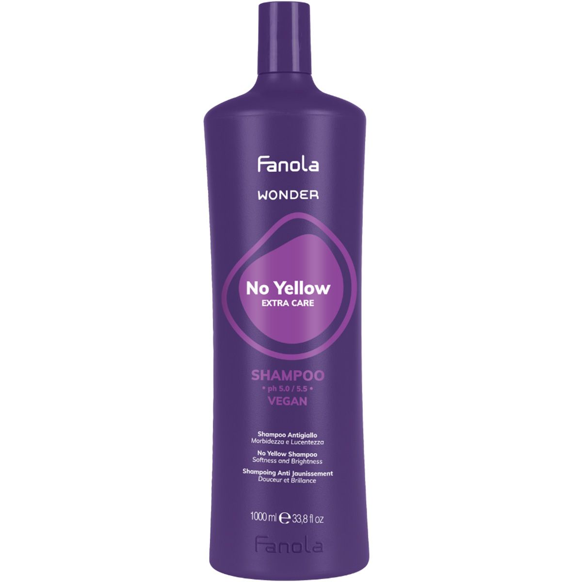 Fanola Wonder No Yellow Shampoo Flasche, 1000ml.