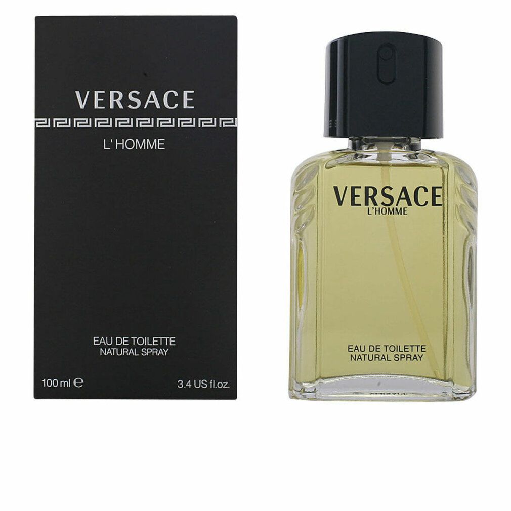 Versace L'Homme Eau de Toilette Spray mit Verpackung.