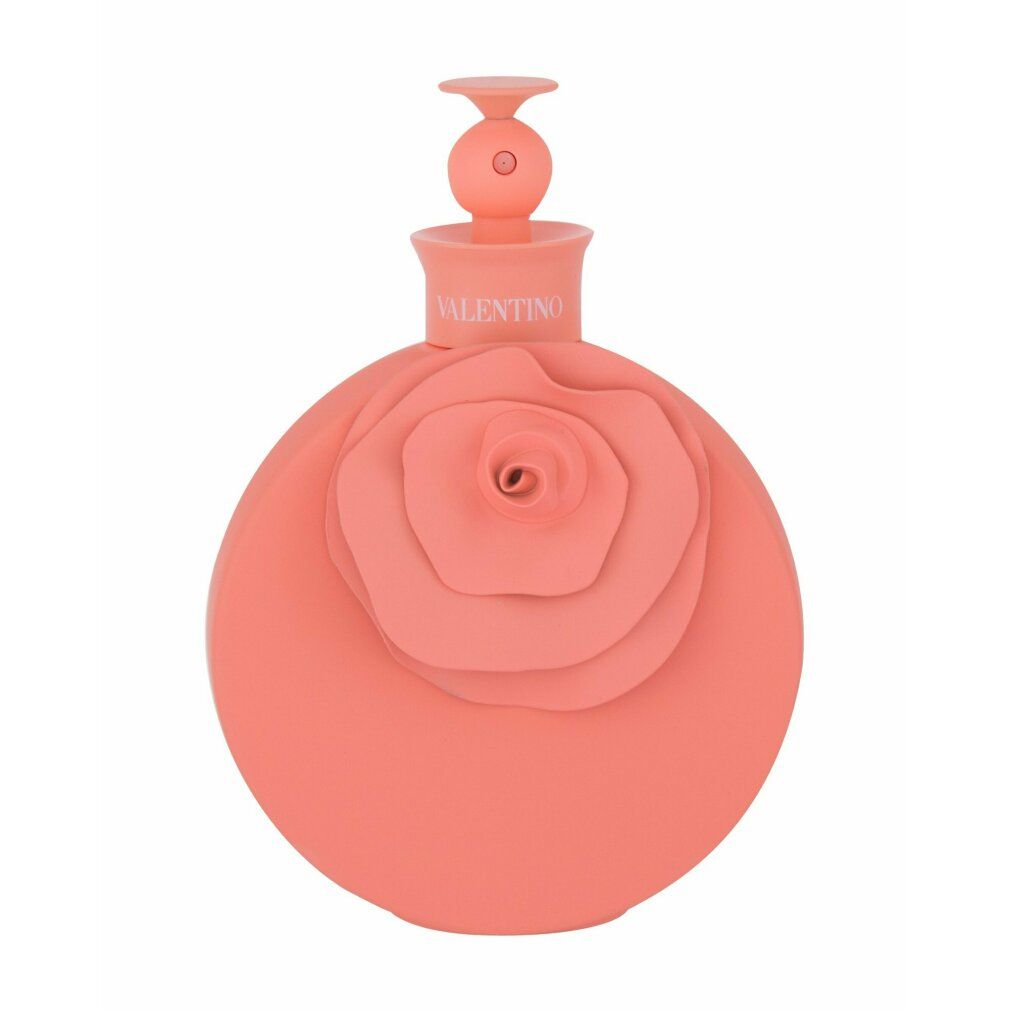 Valentino Valentina Blush Eau de Parfum Spray. Runde Flasche mit Rosendesign. Rosa Farbton.