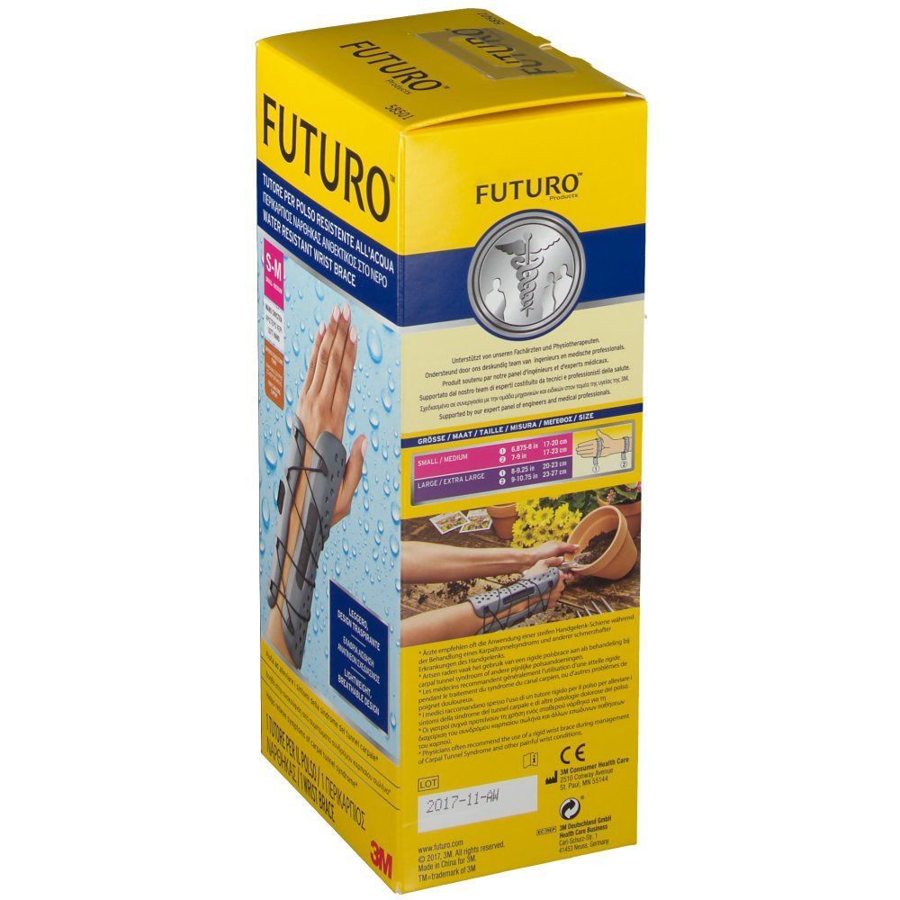 FUTURO wasserfeste Handgelenk-Schiene links S-M