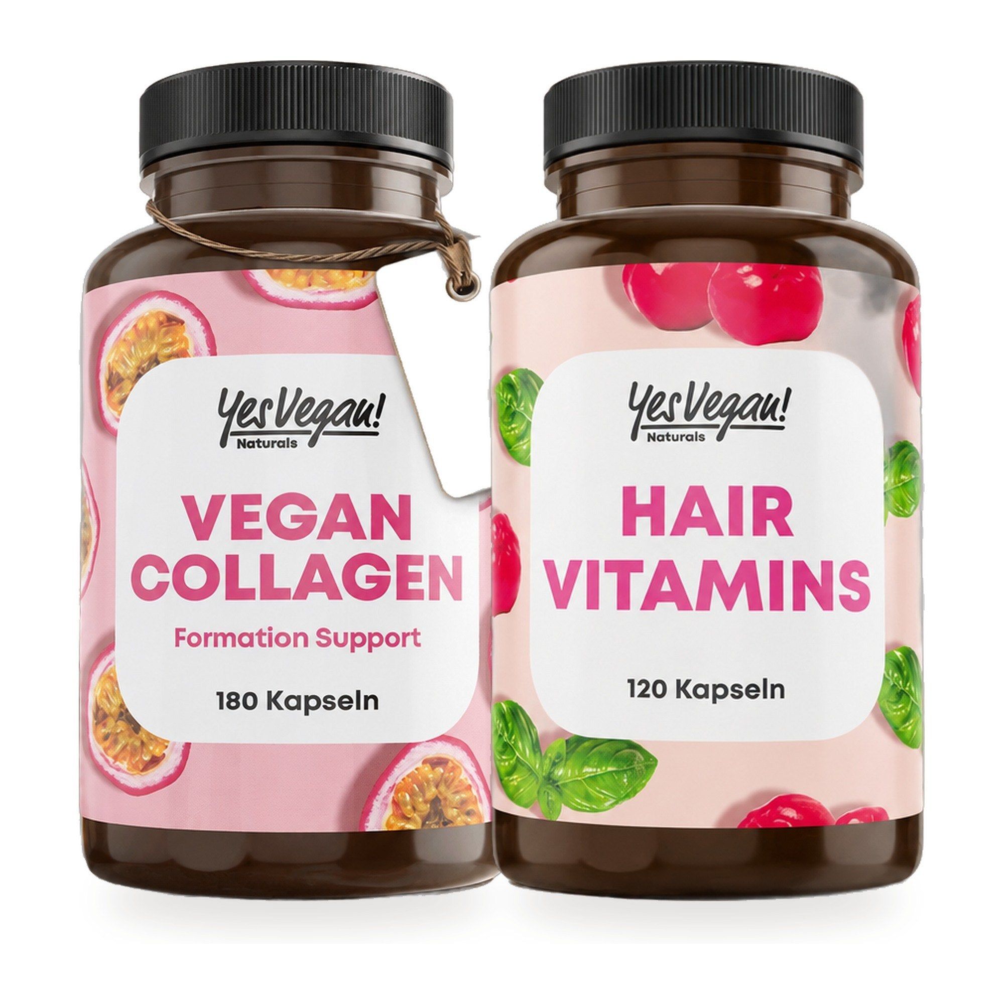 Dose Yes Vegan Vegan Collagen Vanille Aroma, 300g, mit Vitamin C, Biotin, Hyaluronsäure.