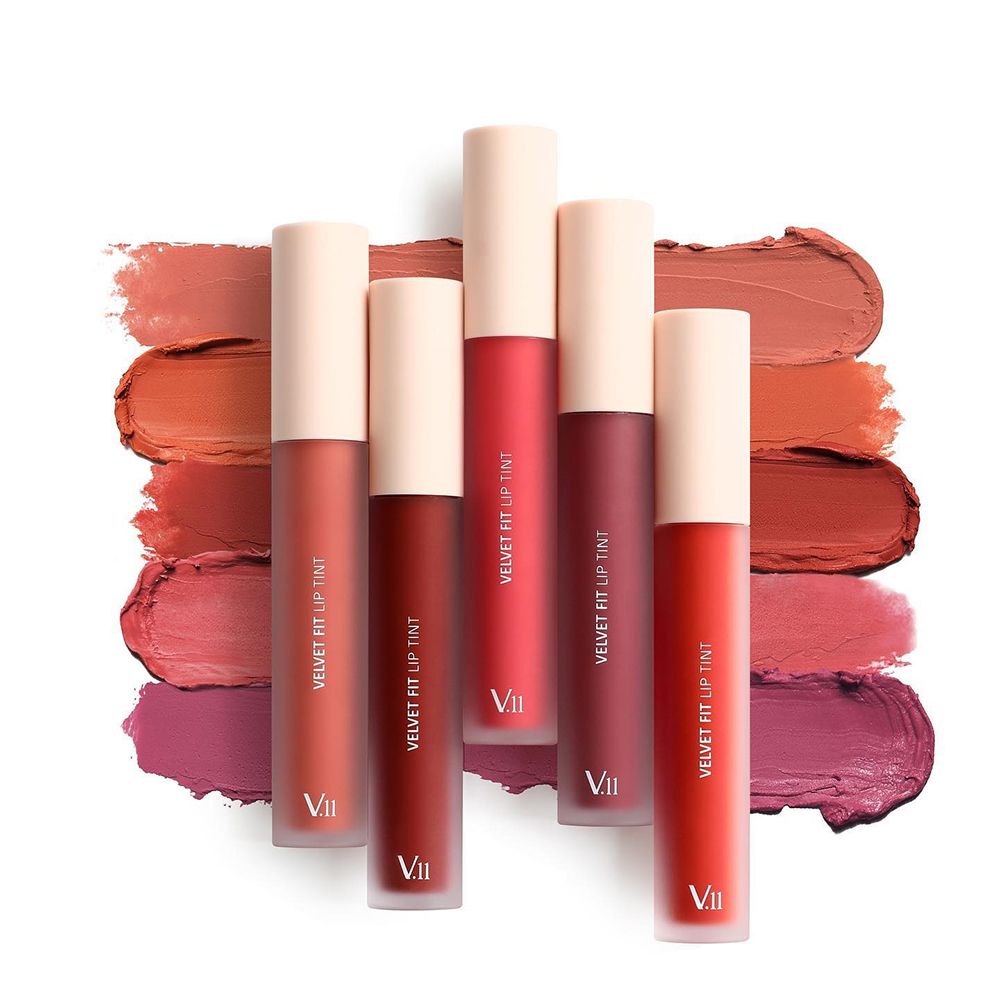 VILLAGE 11 FACTORY Velvet Fit Lip Tint Blooming Red Liquid Lipstick