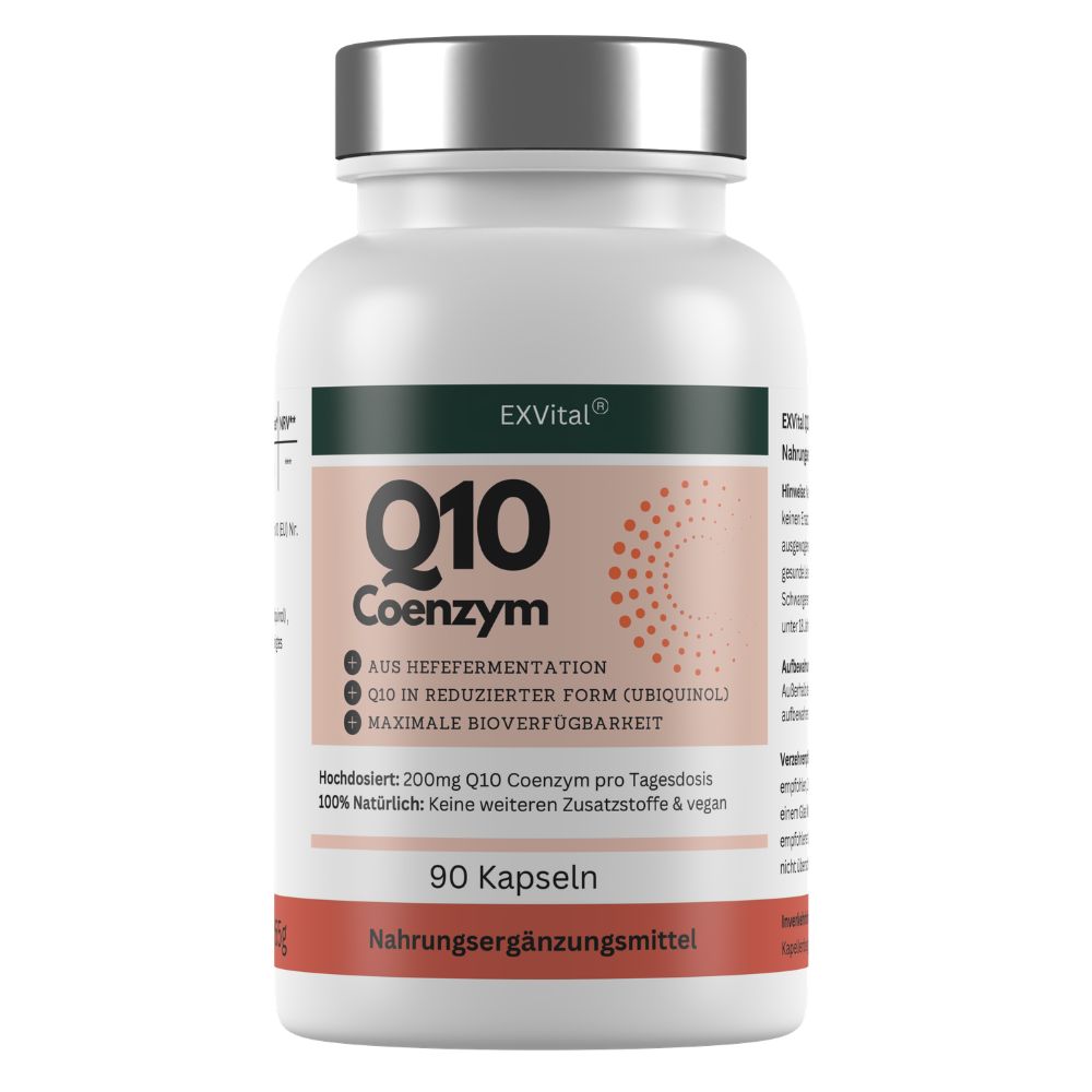 EXVital® Q10 Coenzym Kapseln (Ubiquinol), hochdosiert 200mg pro Tag