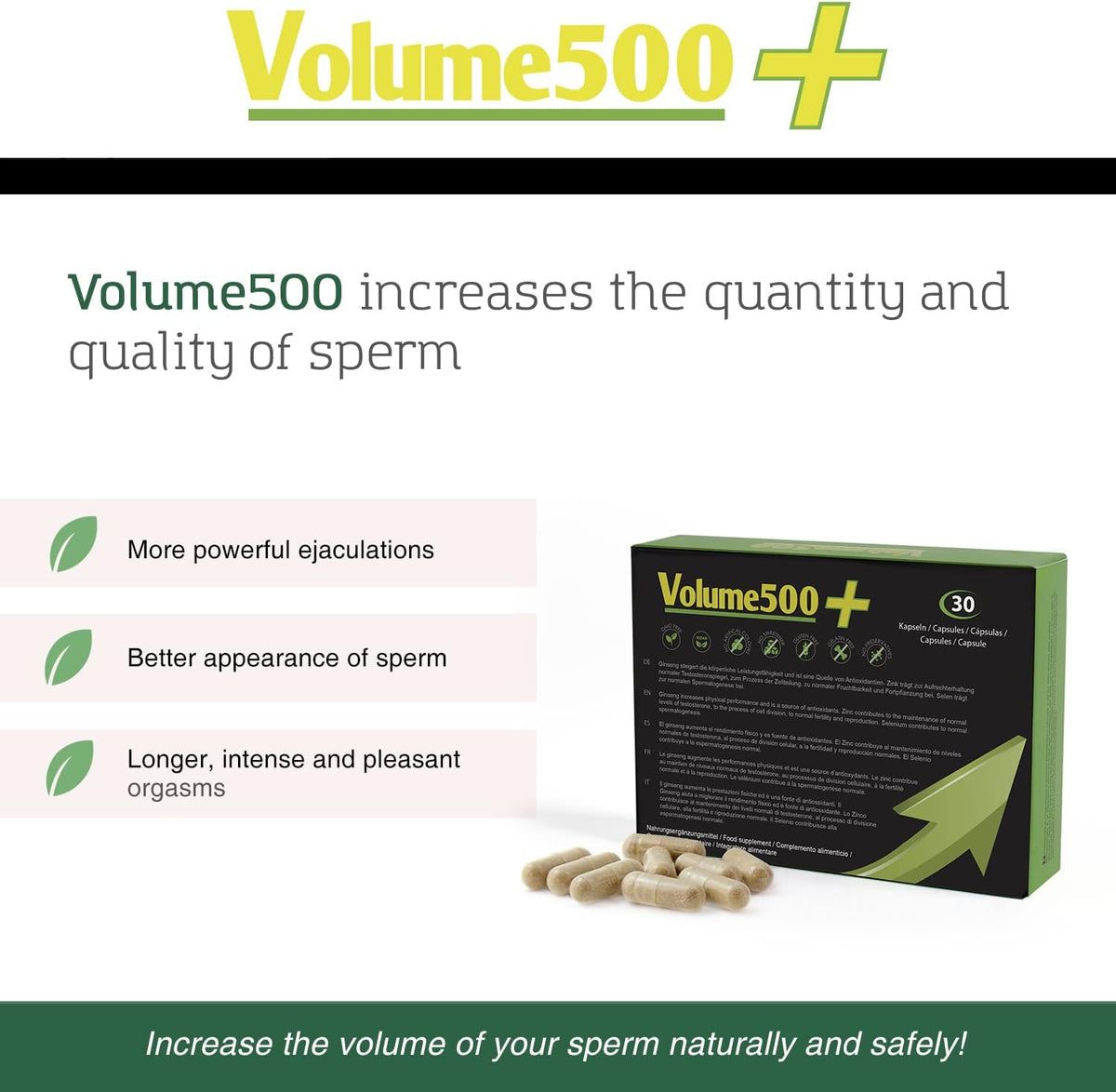 500Cosmetics Volume500 Sperma Tabletten